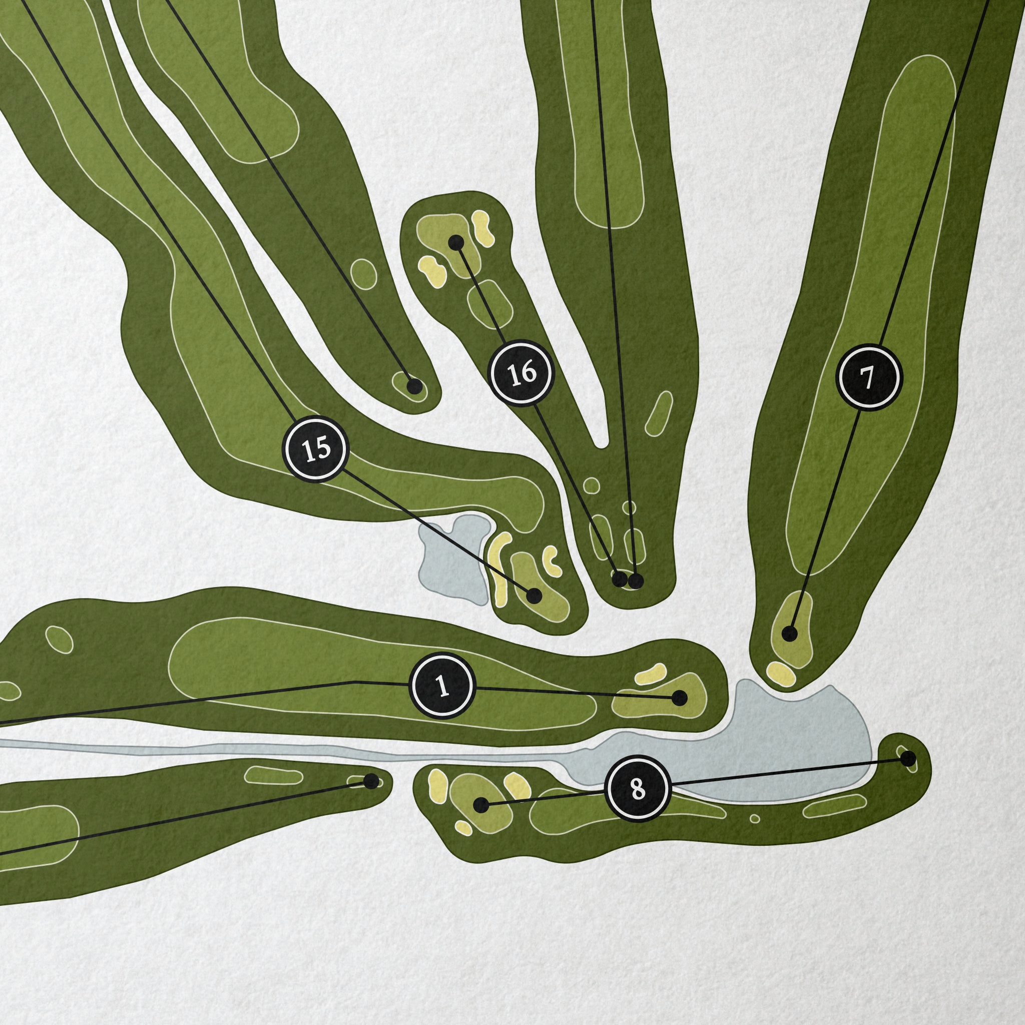 The Club at Cress Creek | Golf Course Print | Close+Up