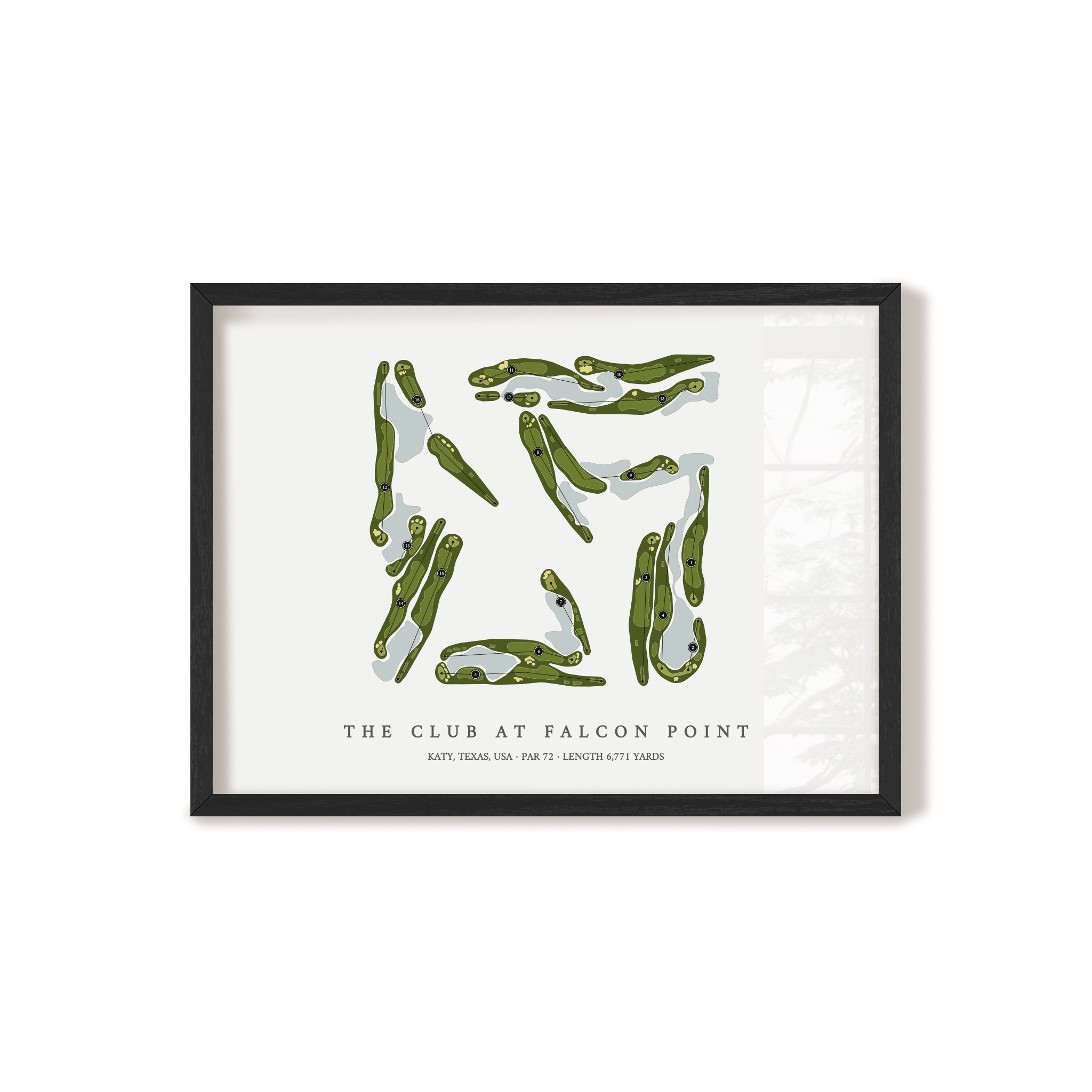 The Club at Falcon Point | Golf Course Map | Black Frame
