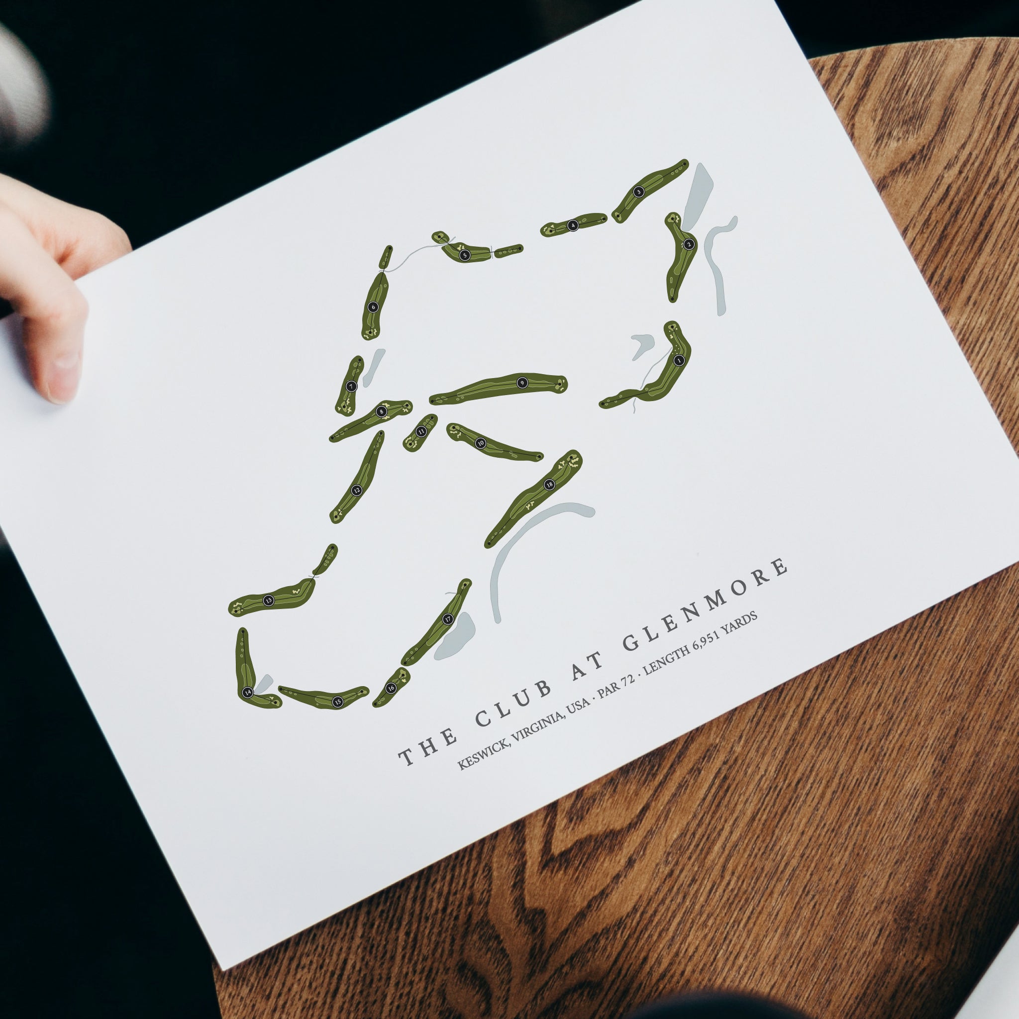 The Club at Glenmore | Golf Course Map | With Laptop