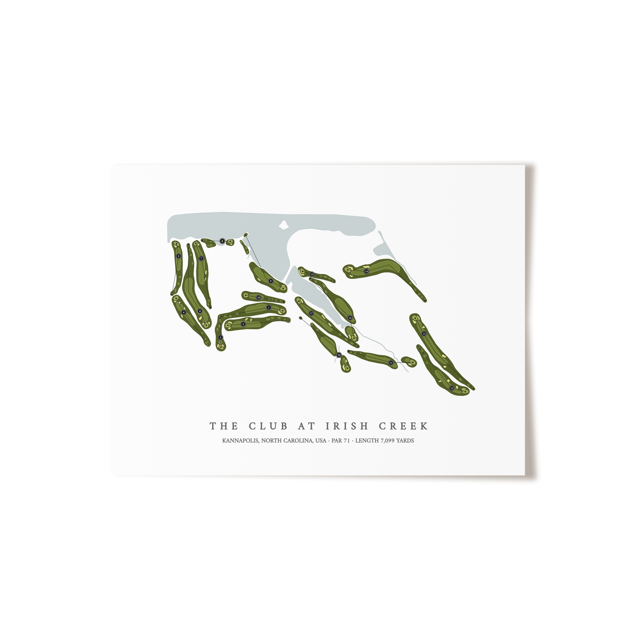 The Club at Irish Creek | Golf Course Map | Unframed