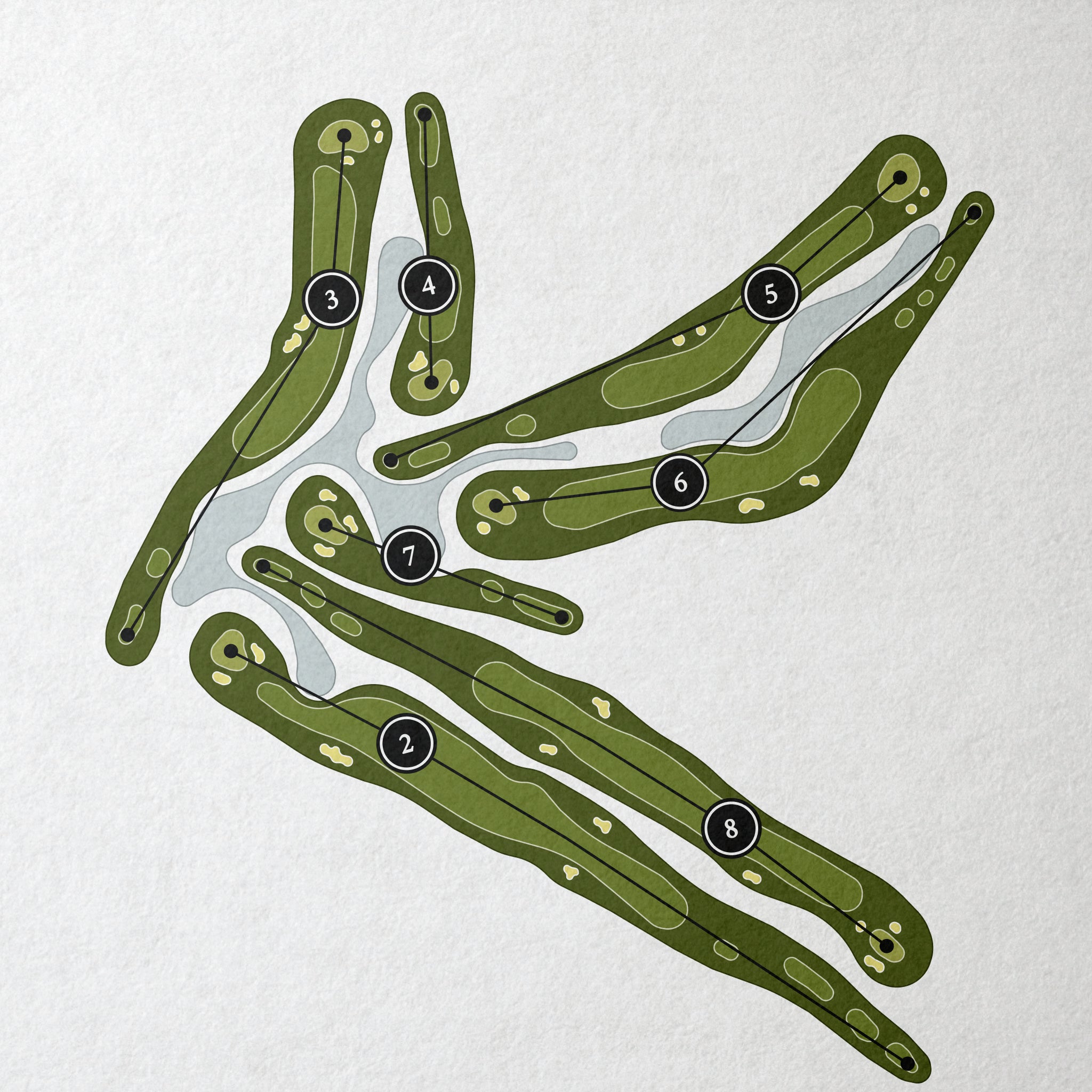 The Club at Pecan Grove | Golf Course Map | Close Up