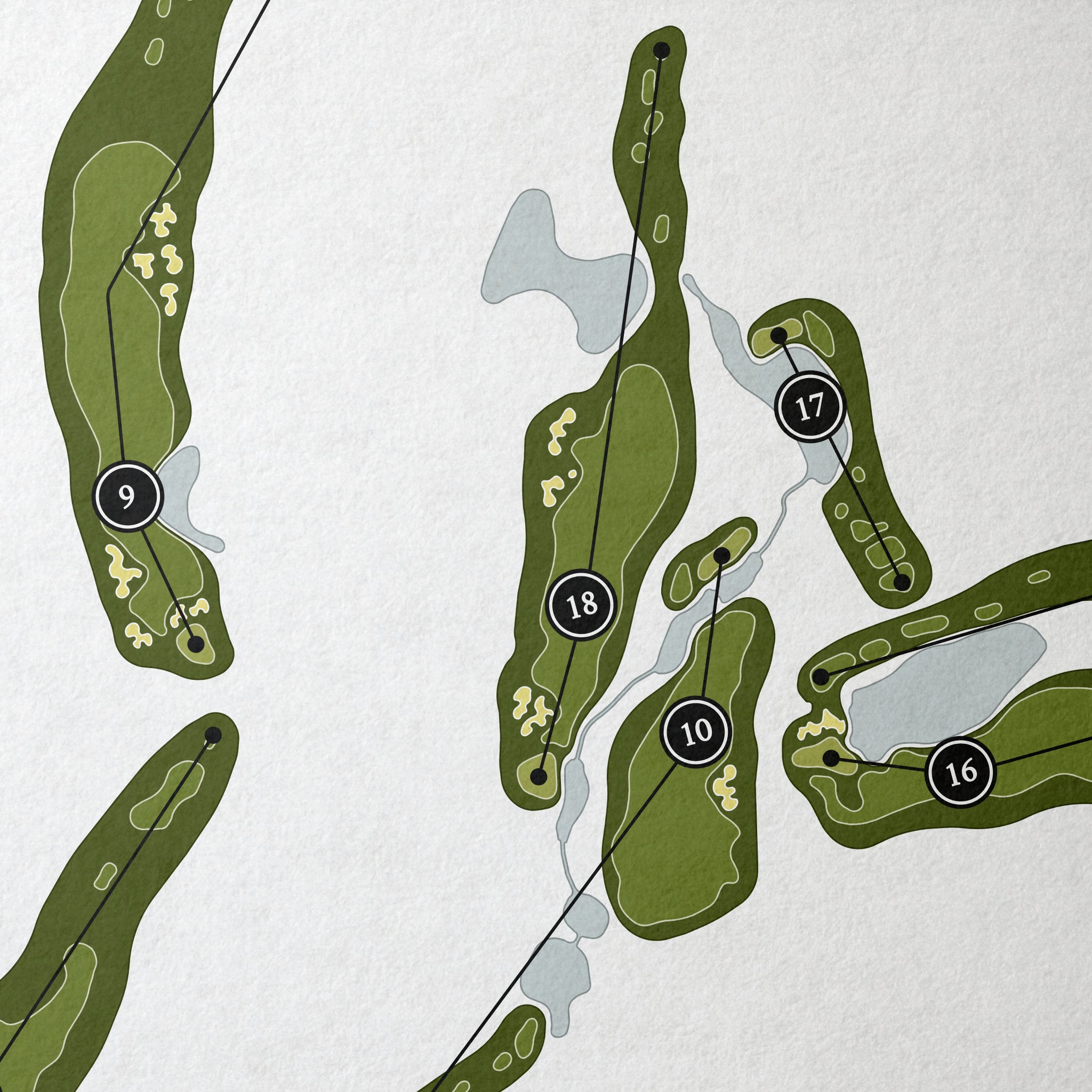 The Club at Tartan Fields | Golf Course Map | Close Up