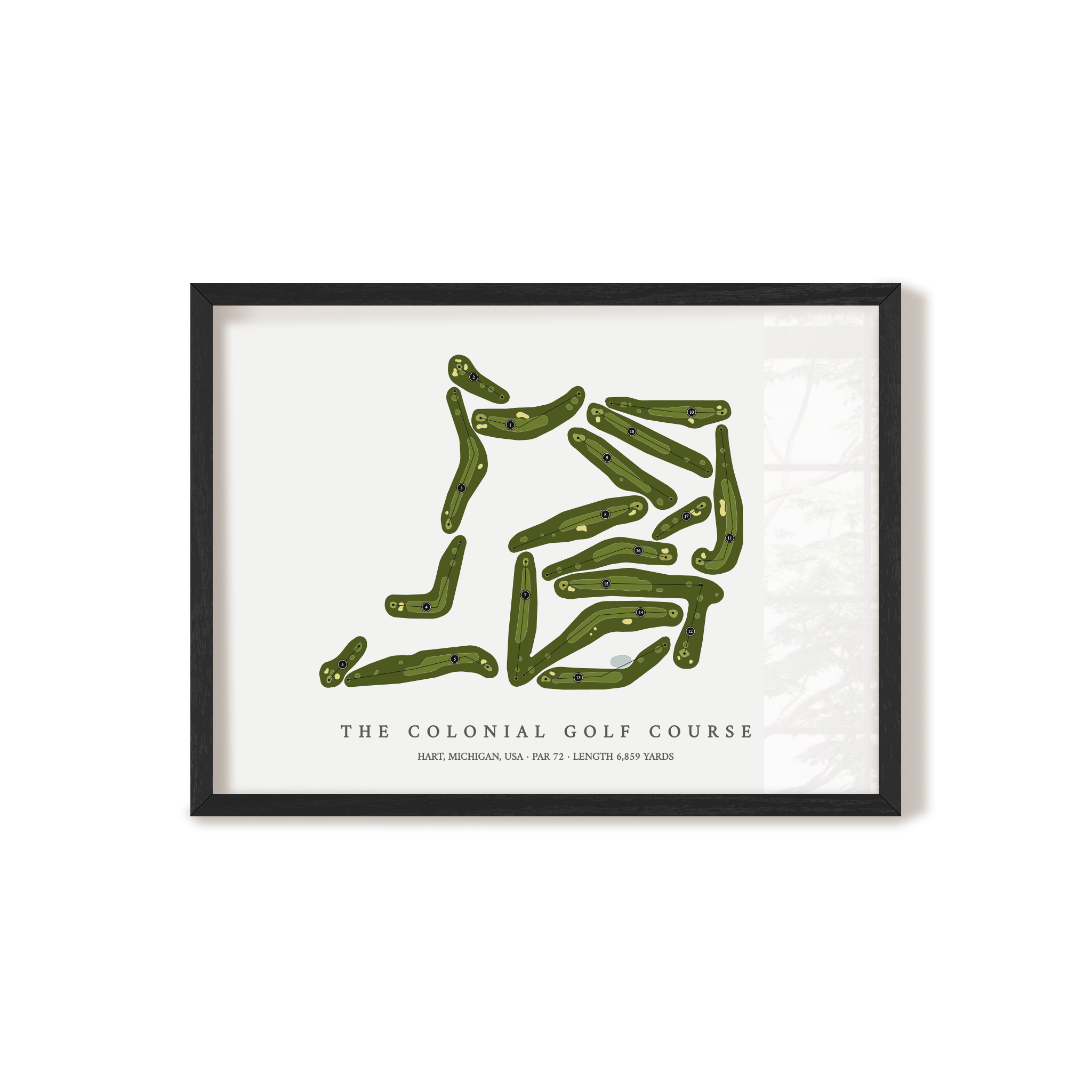 The Colonial Golf Course | Golf Course Print | Black Frame