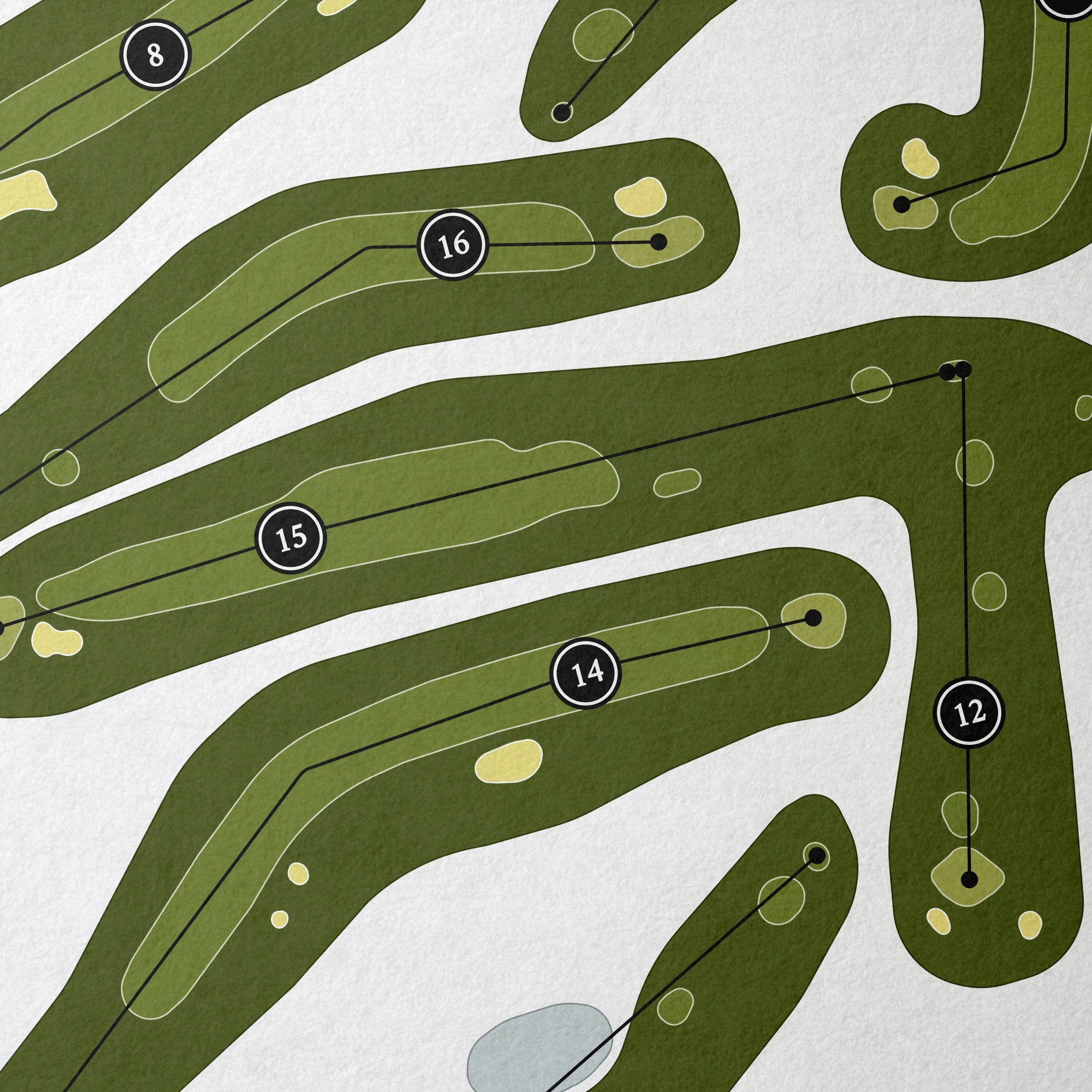 The Colonial Golf Course | Golf Course Print | Close Up