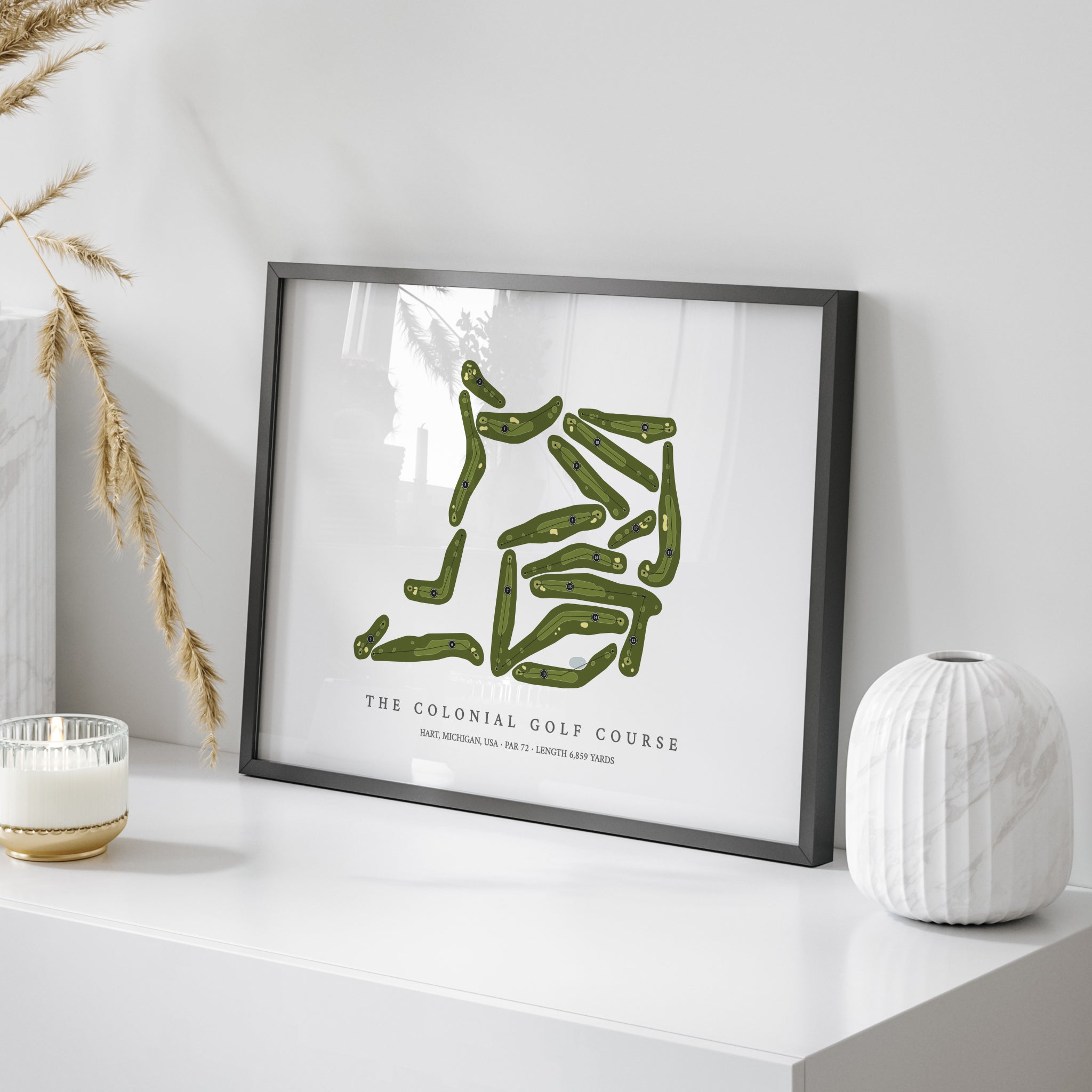 The Colonial Golf Course | Golf Course Print | On Table