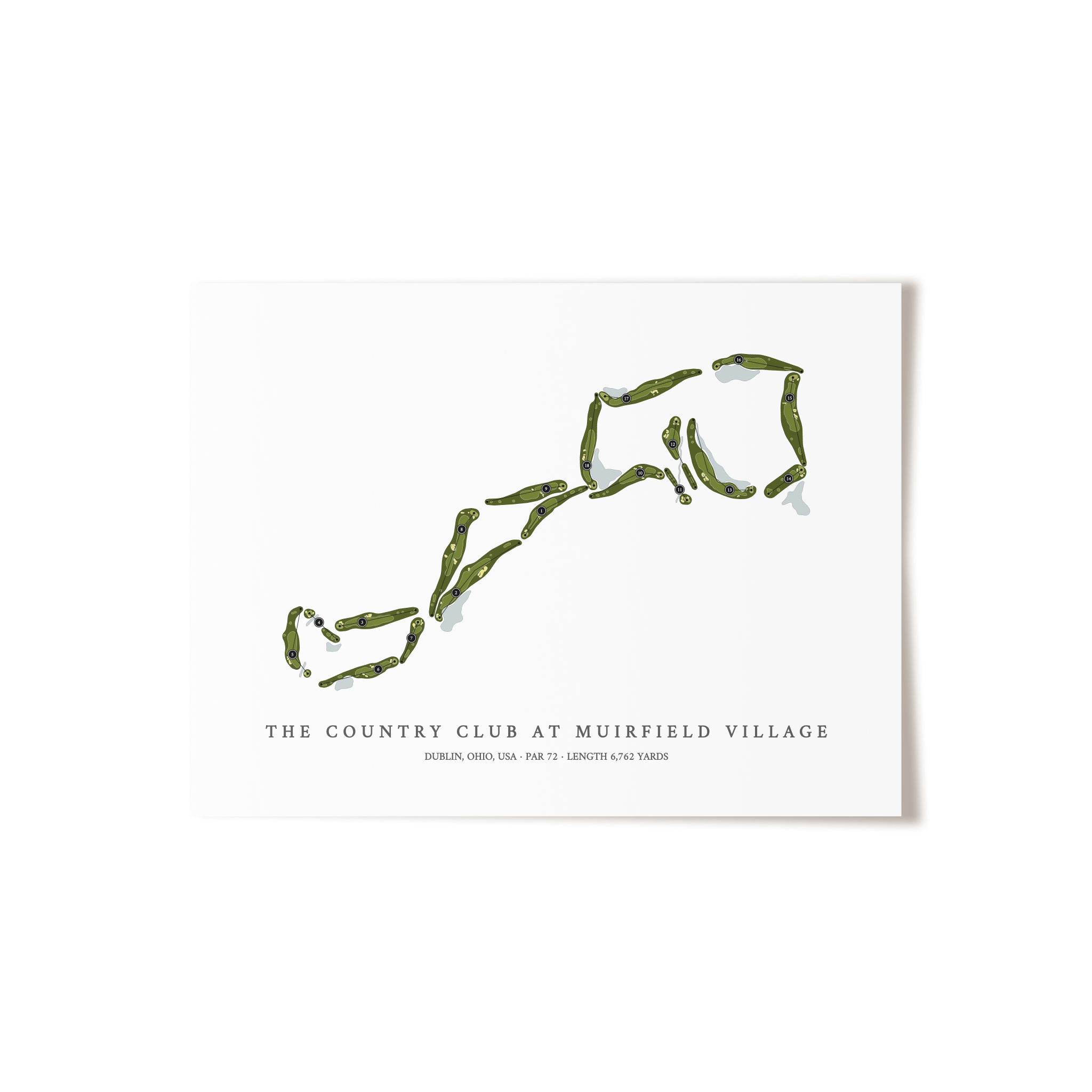 The Country Club at Muirfield Village | Golf Course Map | Unframed