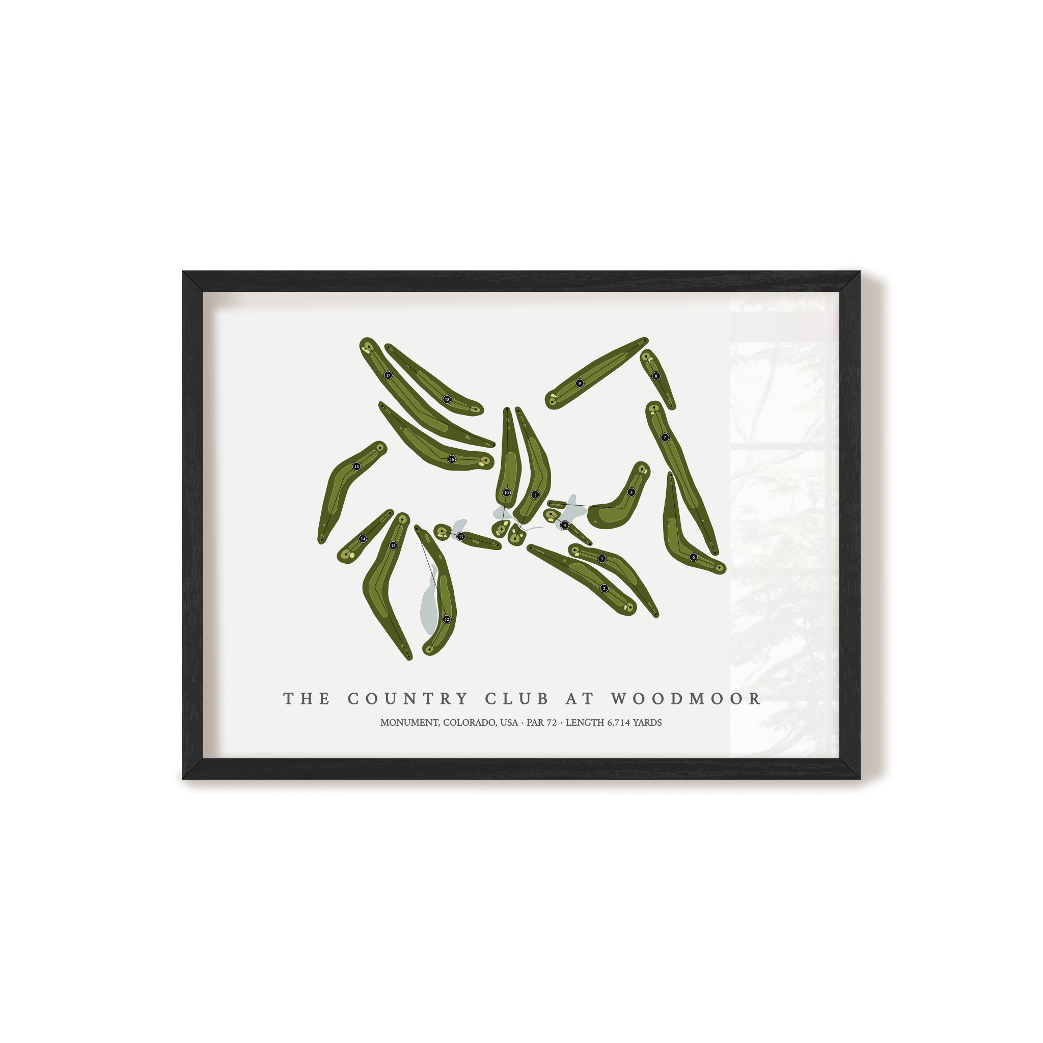 The Country Club at Woodmoor | Golf Course Map | Black Frame
