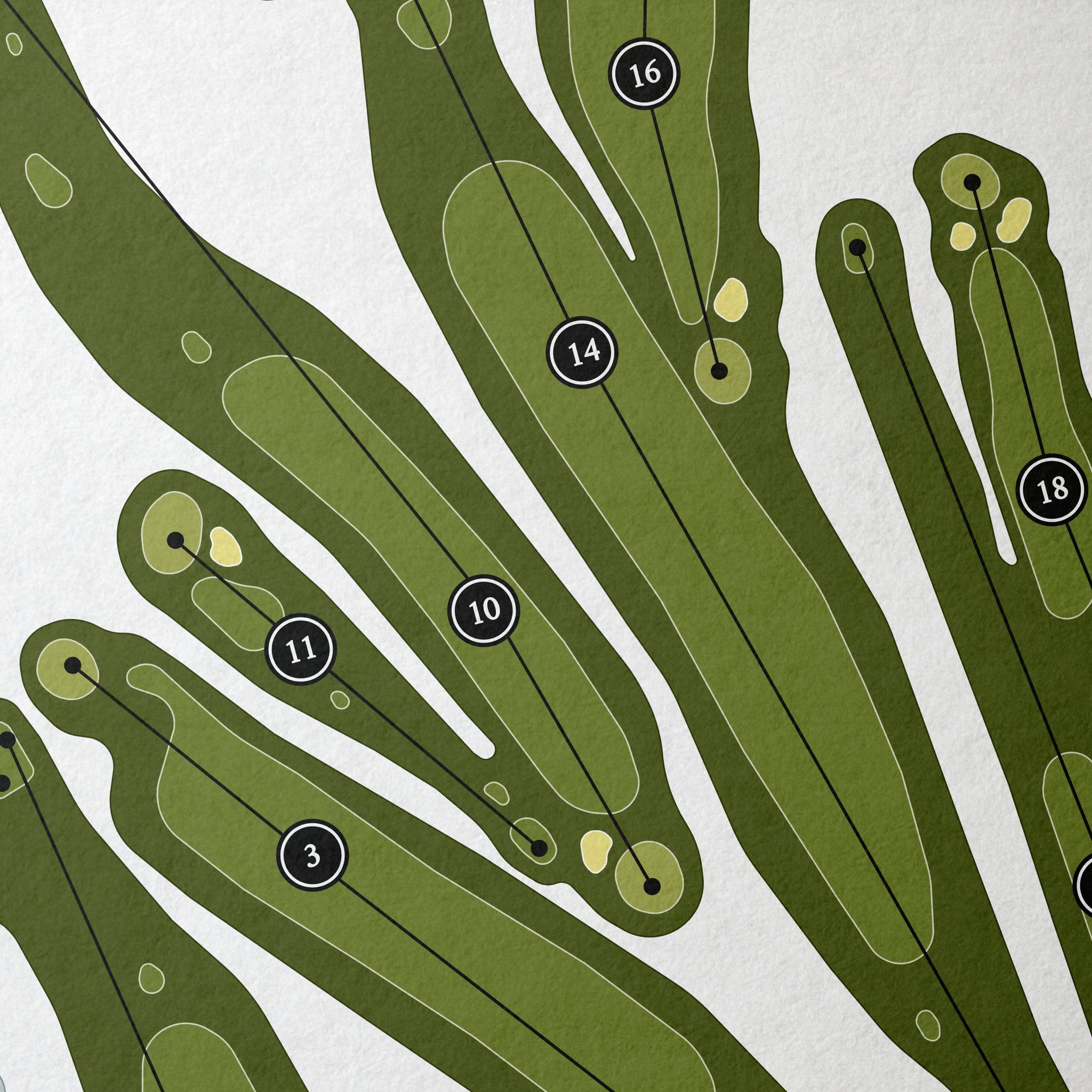 The Country Club of Greenfield | Golf Course Print | Close Up