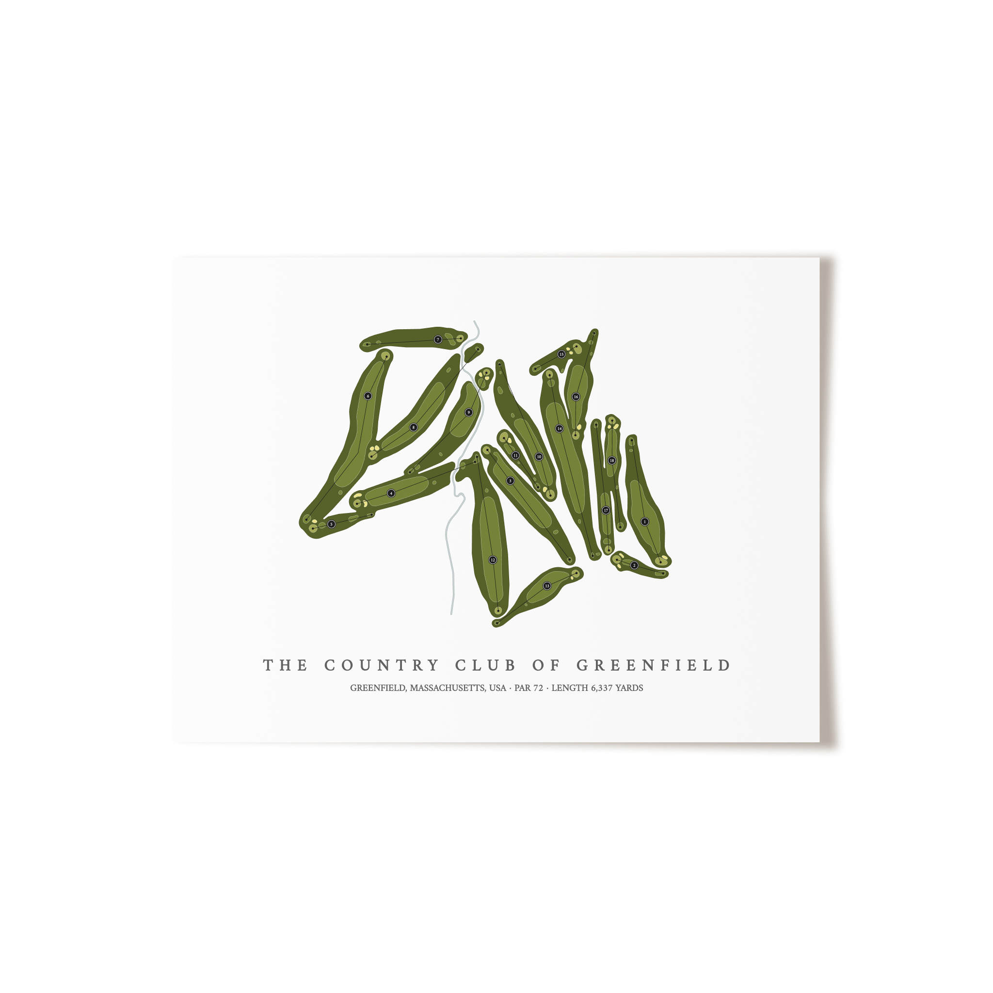 The Country Club of Greenfield | Golf Course Print | Unframed