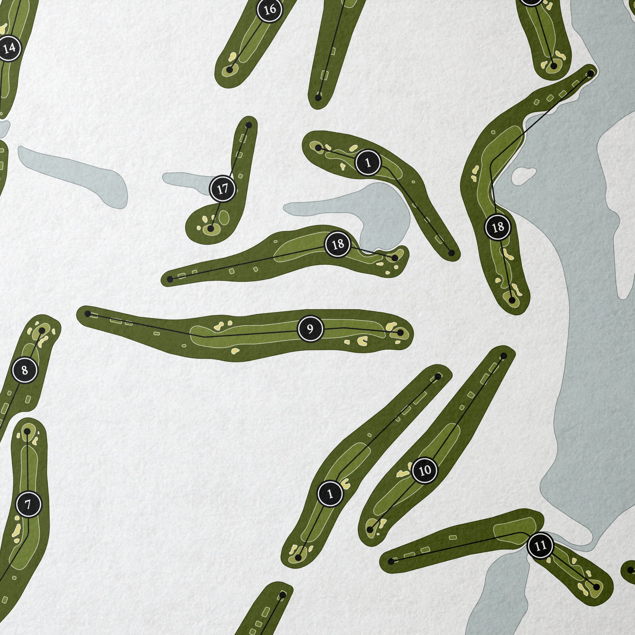 The Country Club of North Carolina | Golf Course Print | Close+Up