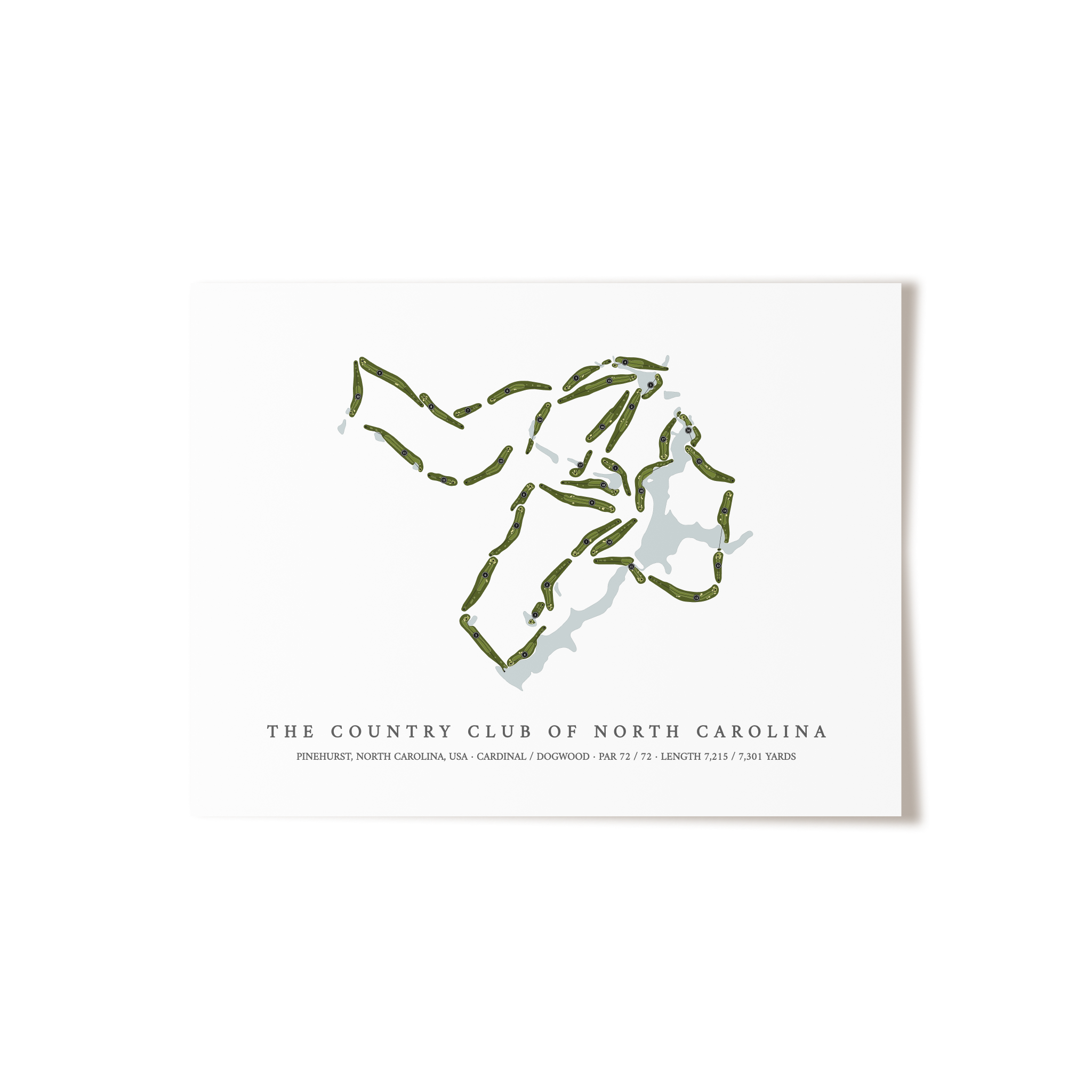 The Country Club of North Carolina | Golf Course Print | Unframed