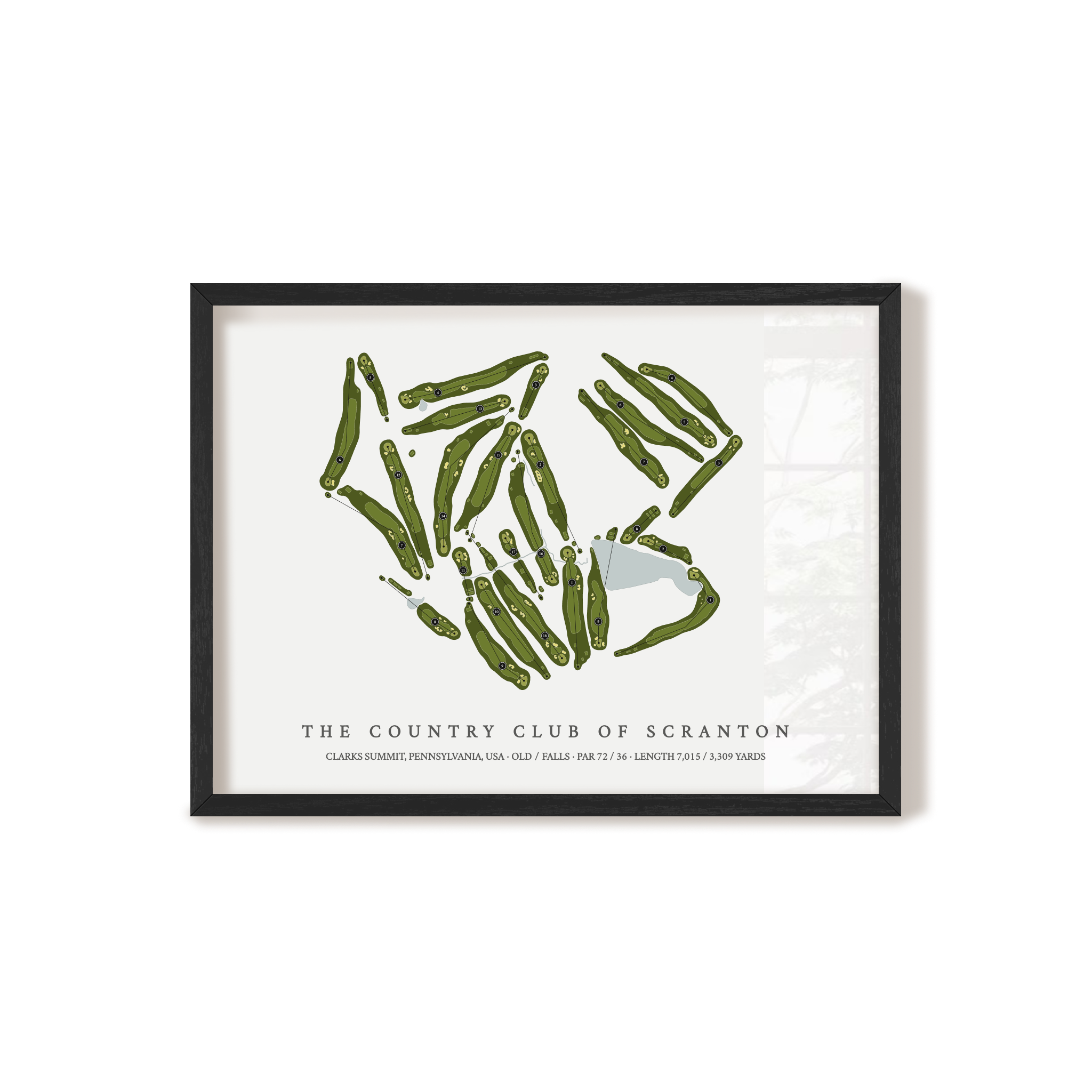 The Country Club of Scranton | Golf Course Print | Black Frame