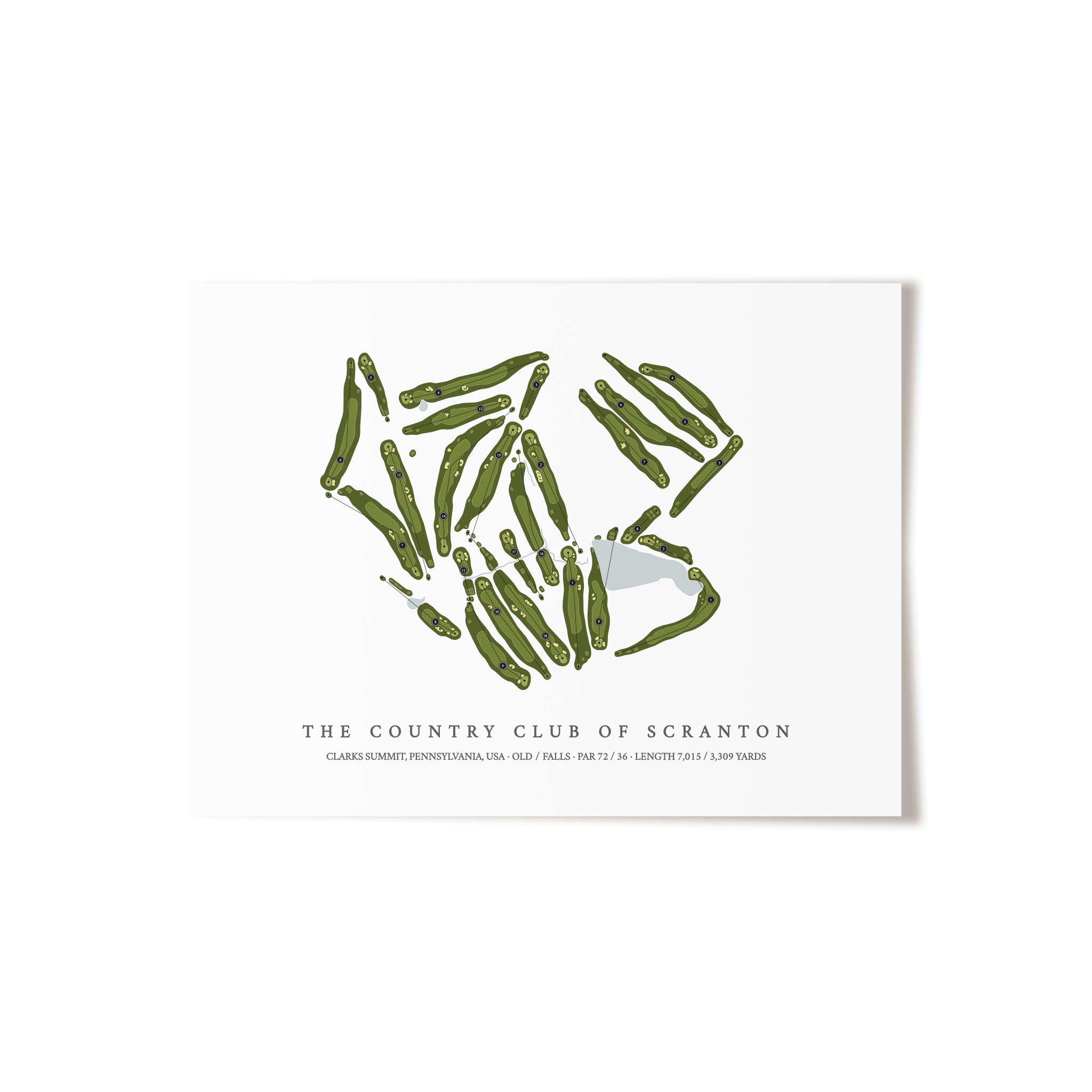 The Country Club of Scranton | Golf Course Print | Unframed