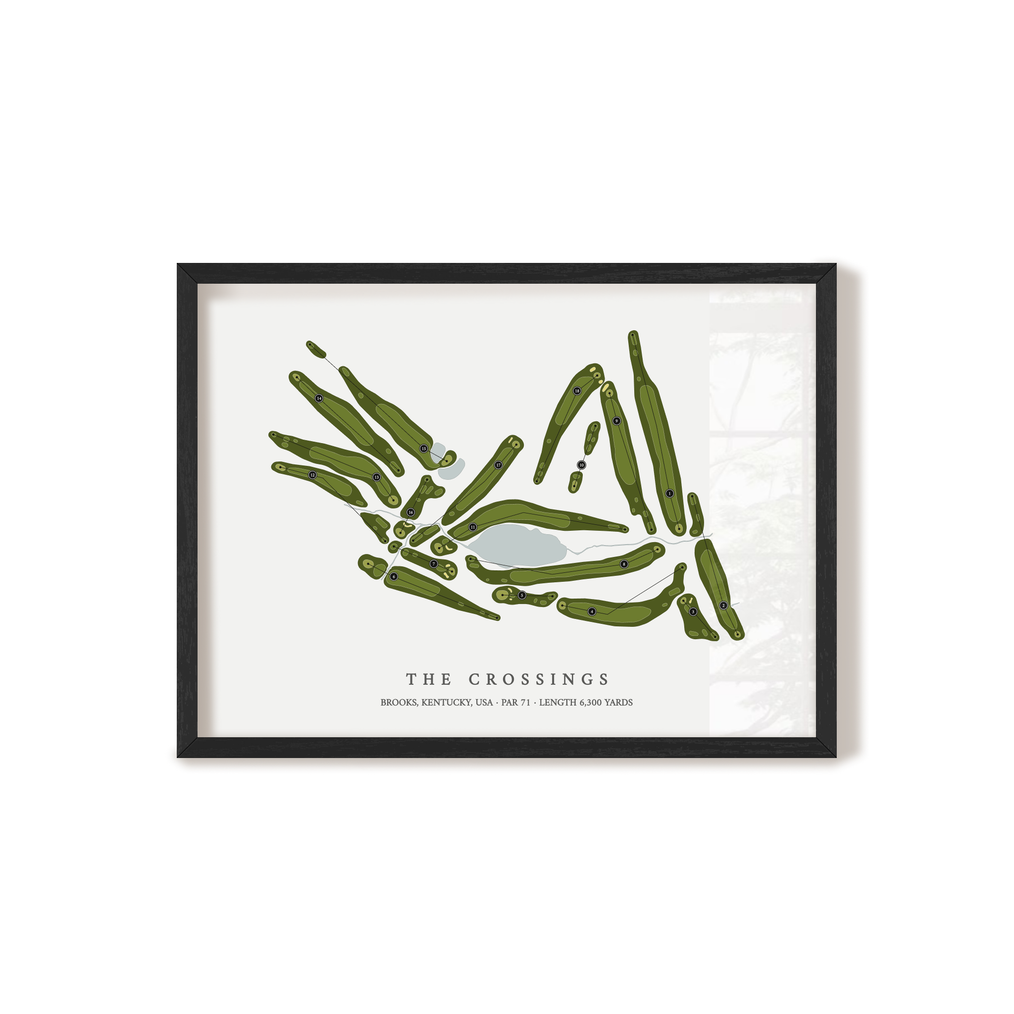 The Crossings | Golf Course Map | Black+Frame