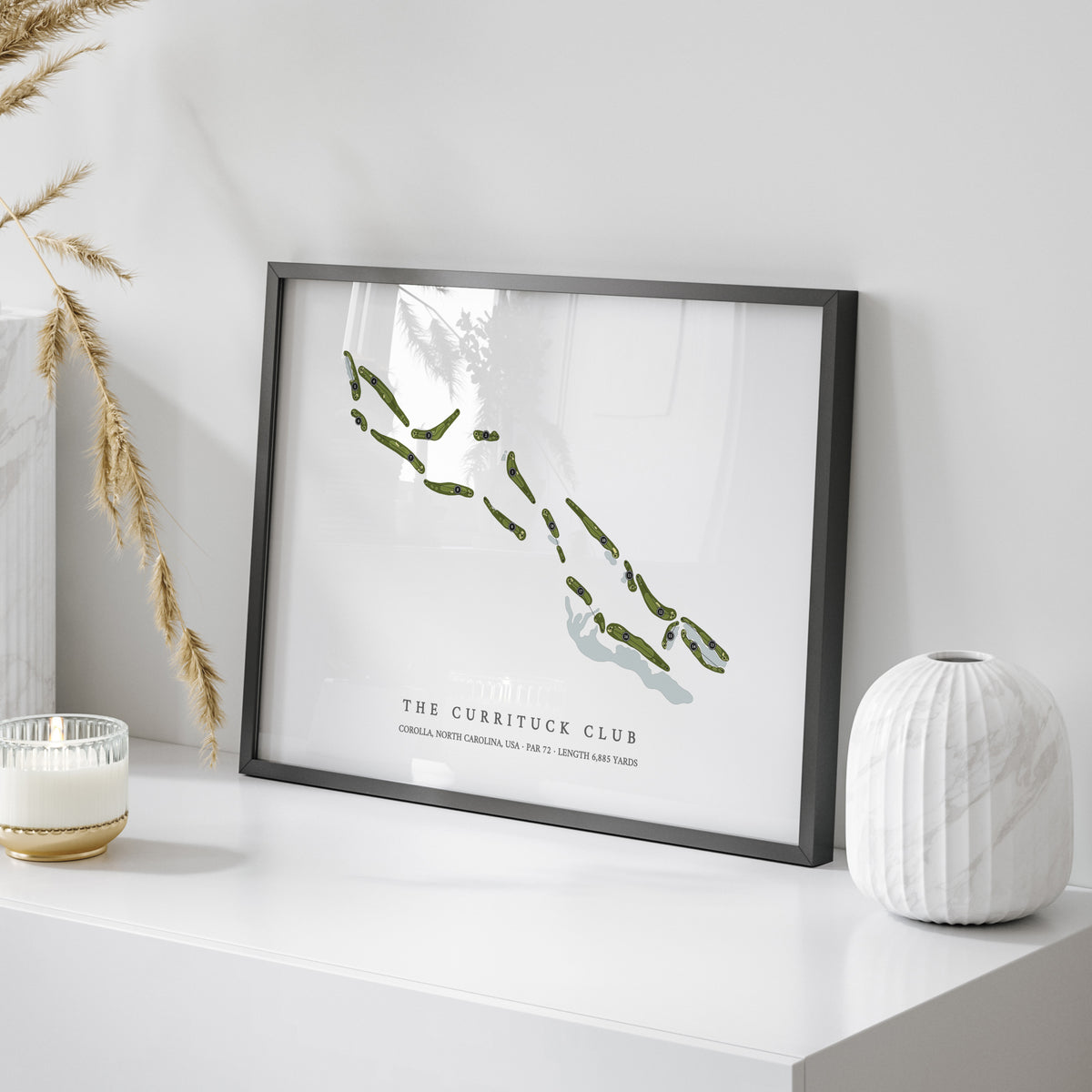 The Currituck Club | Golf Course Print | On Table