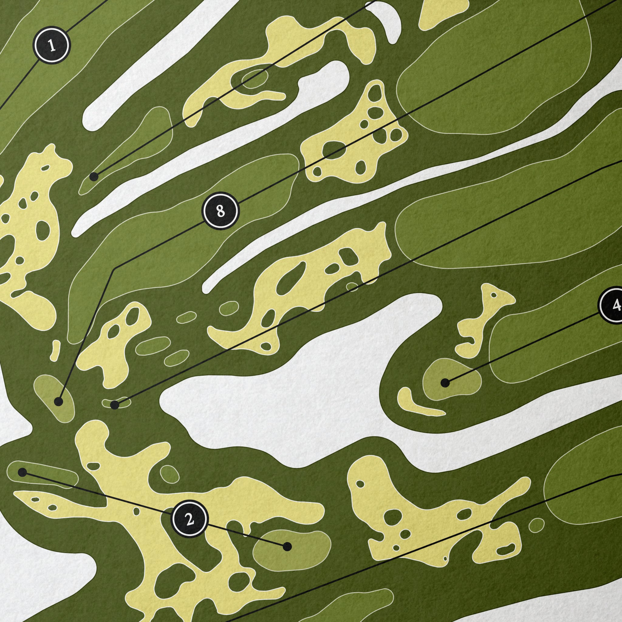 The Dunes Club | Golf Course Print | Close+Up