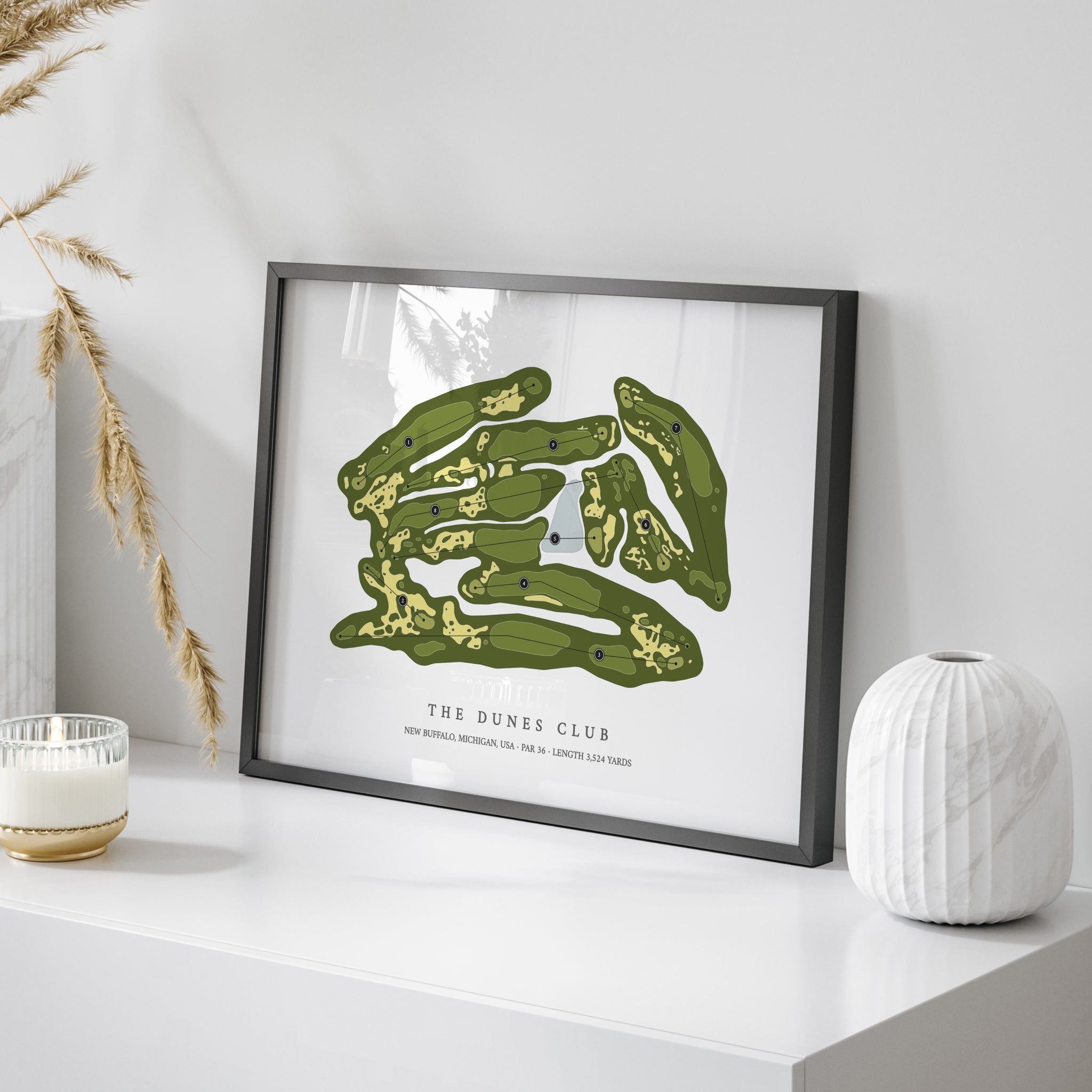 The Dunes Club | Golf Course Print | On+Table