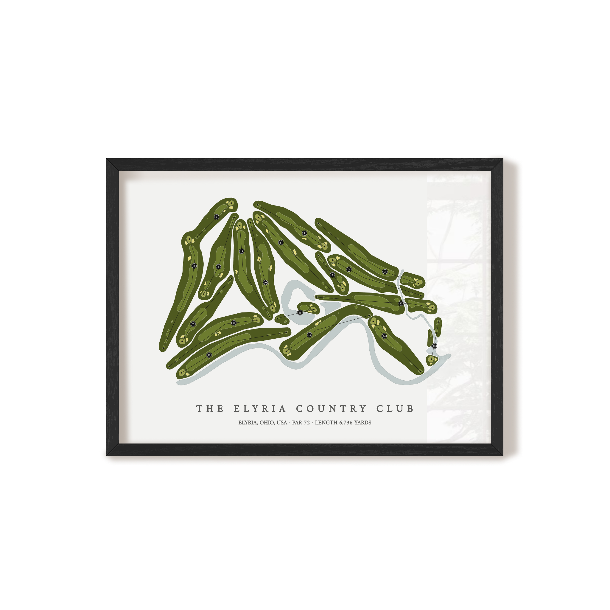The Elyria Country Club | Golf Course Print | Black+Frame