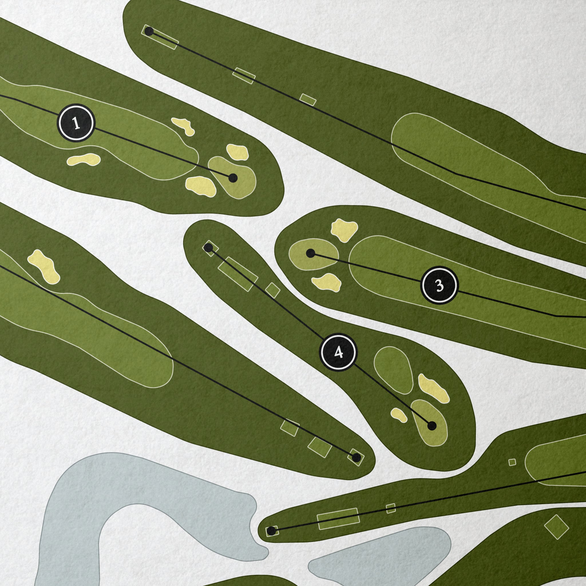 The Elyria Country Club | Golf Course Print | Close+Up