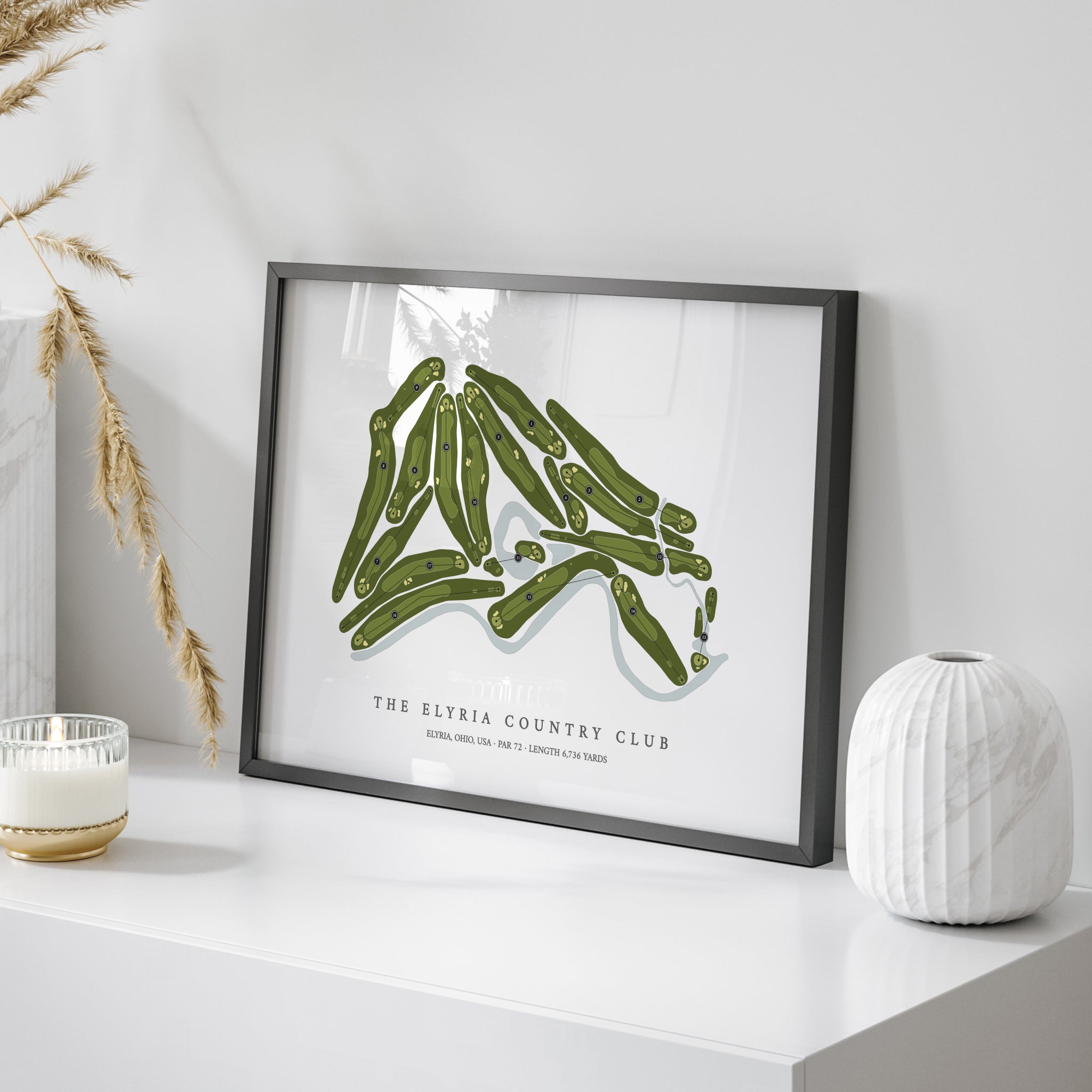 The Elyria Country Club | Golf Course Print | On+Table