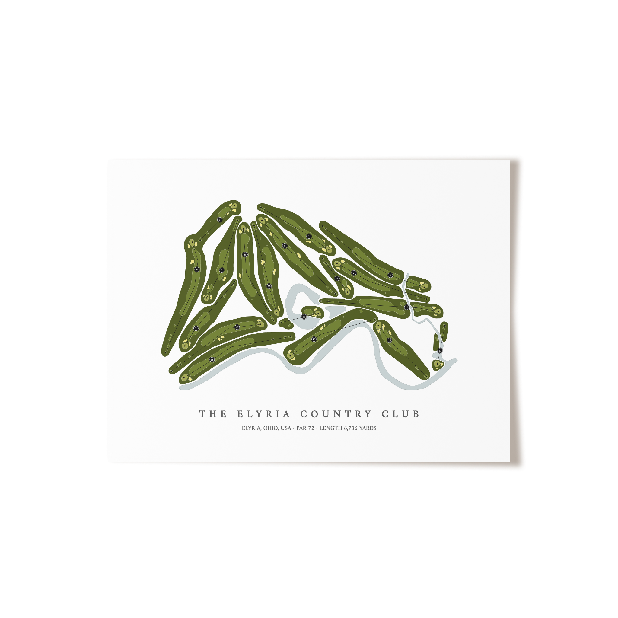 The Elyria Country Club | Golf Course Print | Unframed