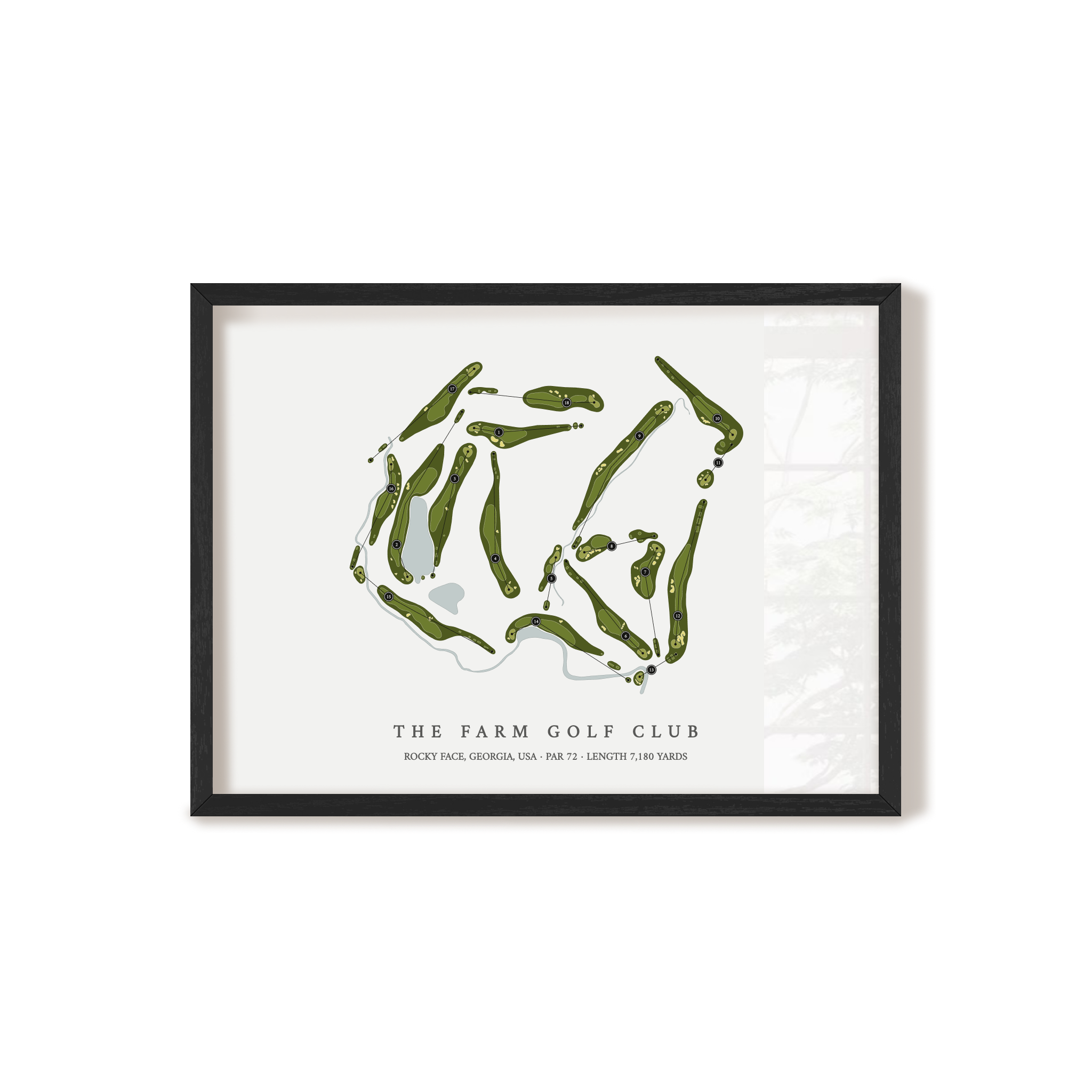 The Farm Golf Club | Golf Course Map | Black Frame