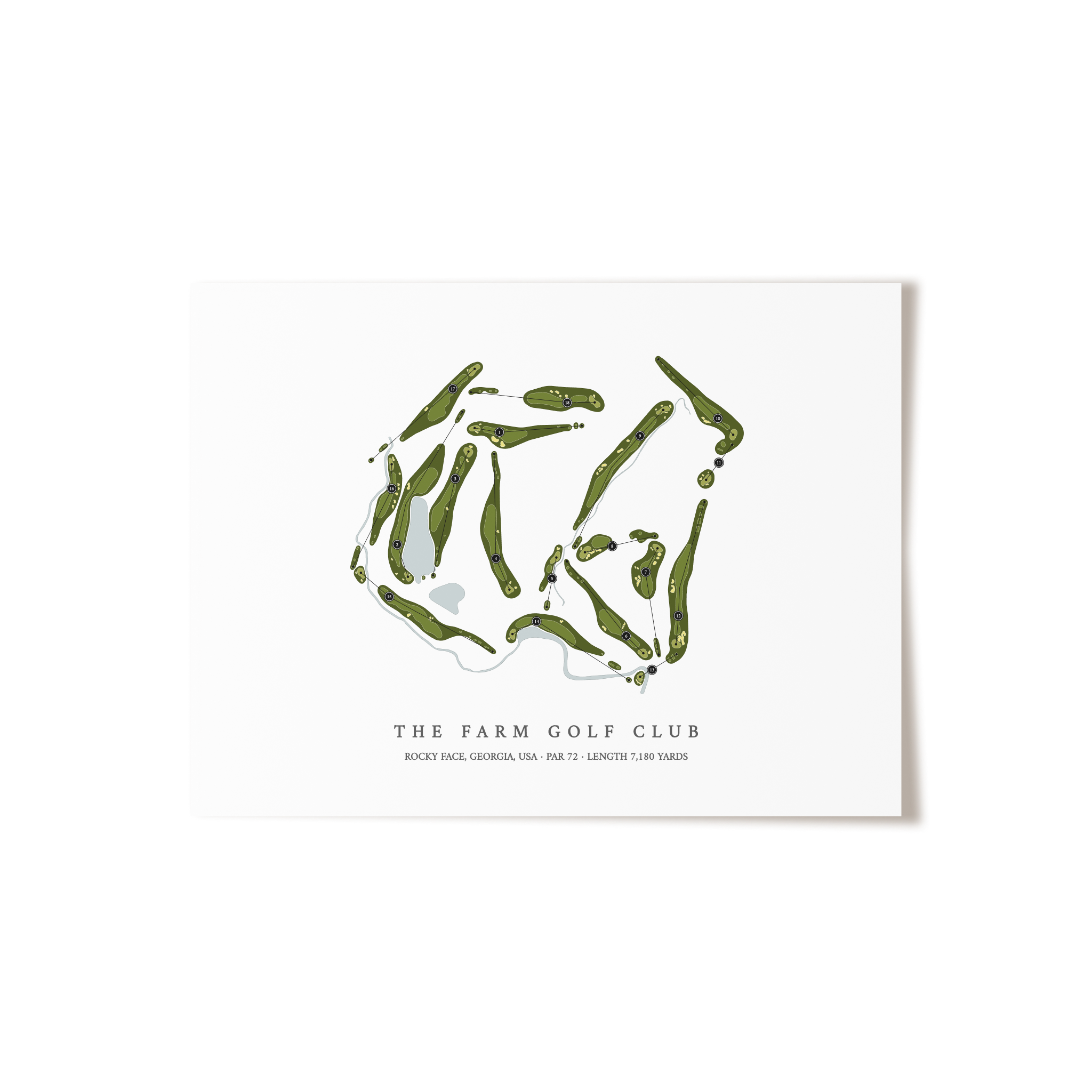 The Farm Golf Club | Golf Course Map | Unframed