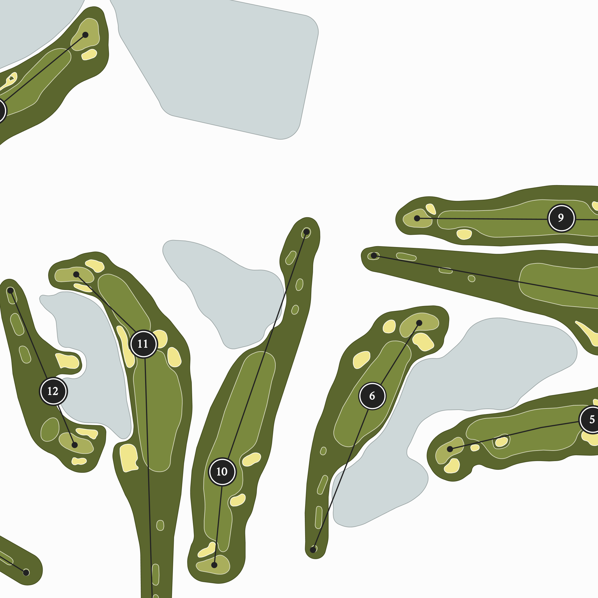 The Floridian | Golf Course Map | Close Up