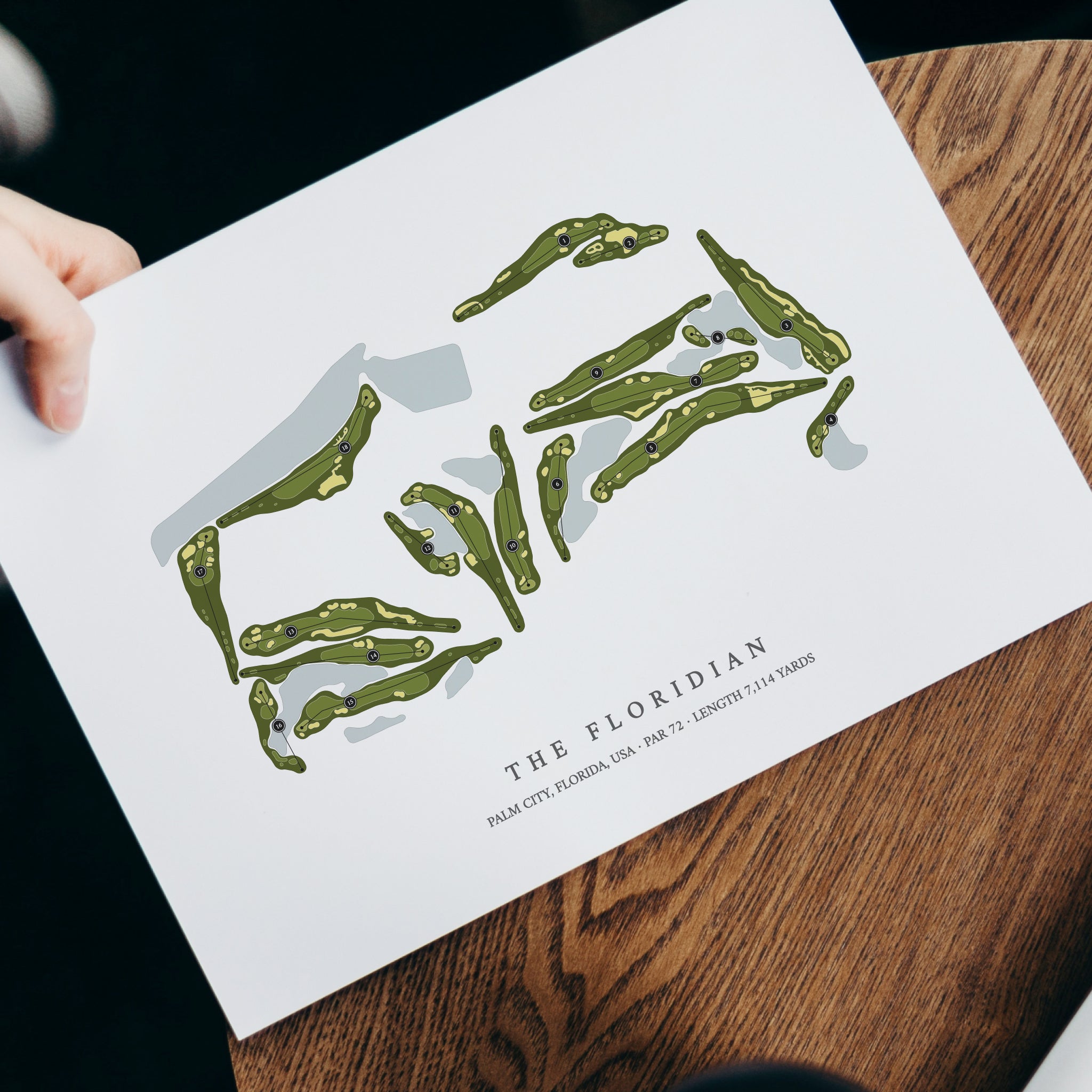The Floridian | Golf Course Map | With Laptop