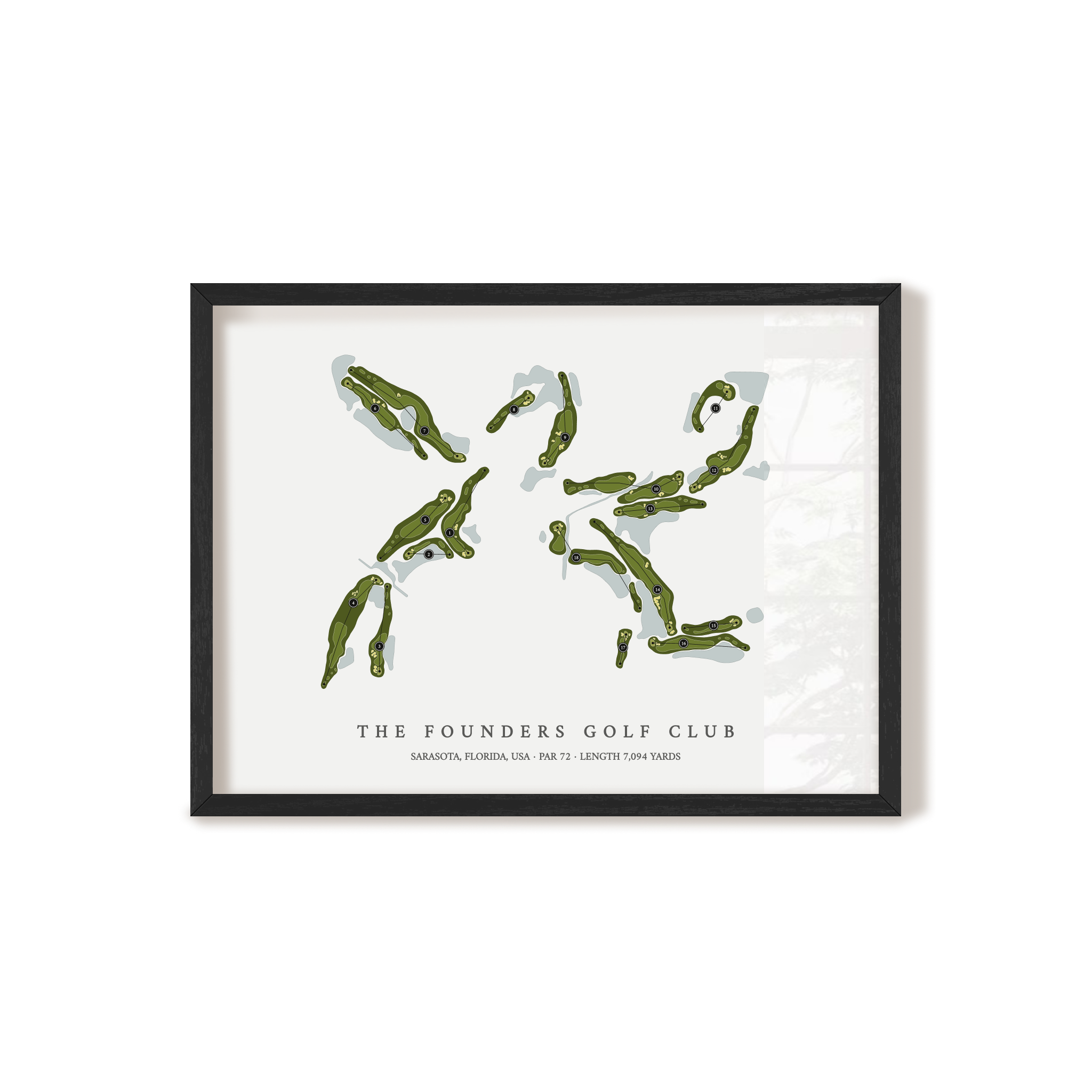 The Founders Golf Club | Golf Course Print | Black+Frame