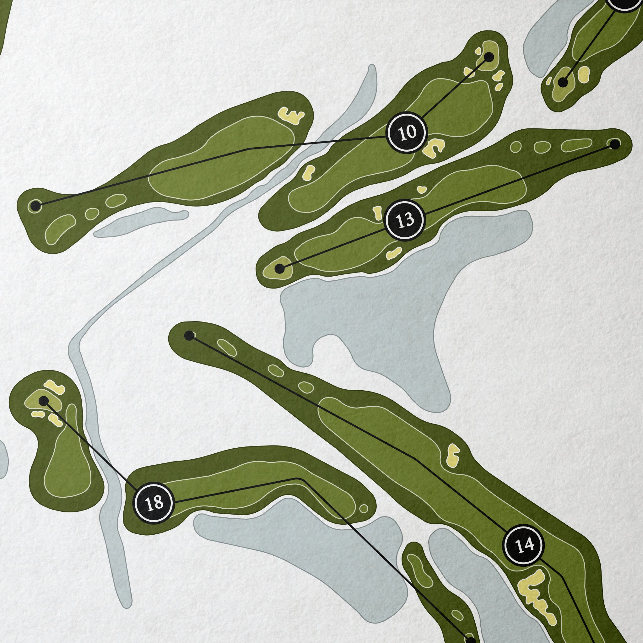 The Founders Golf Club | Golf Course Print | Close+Up