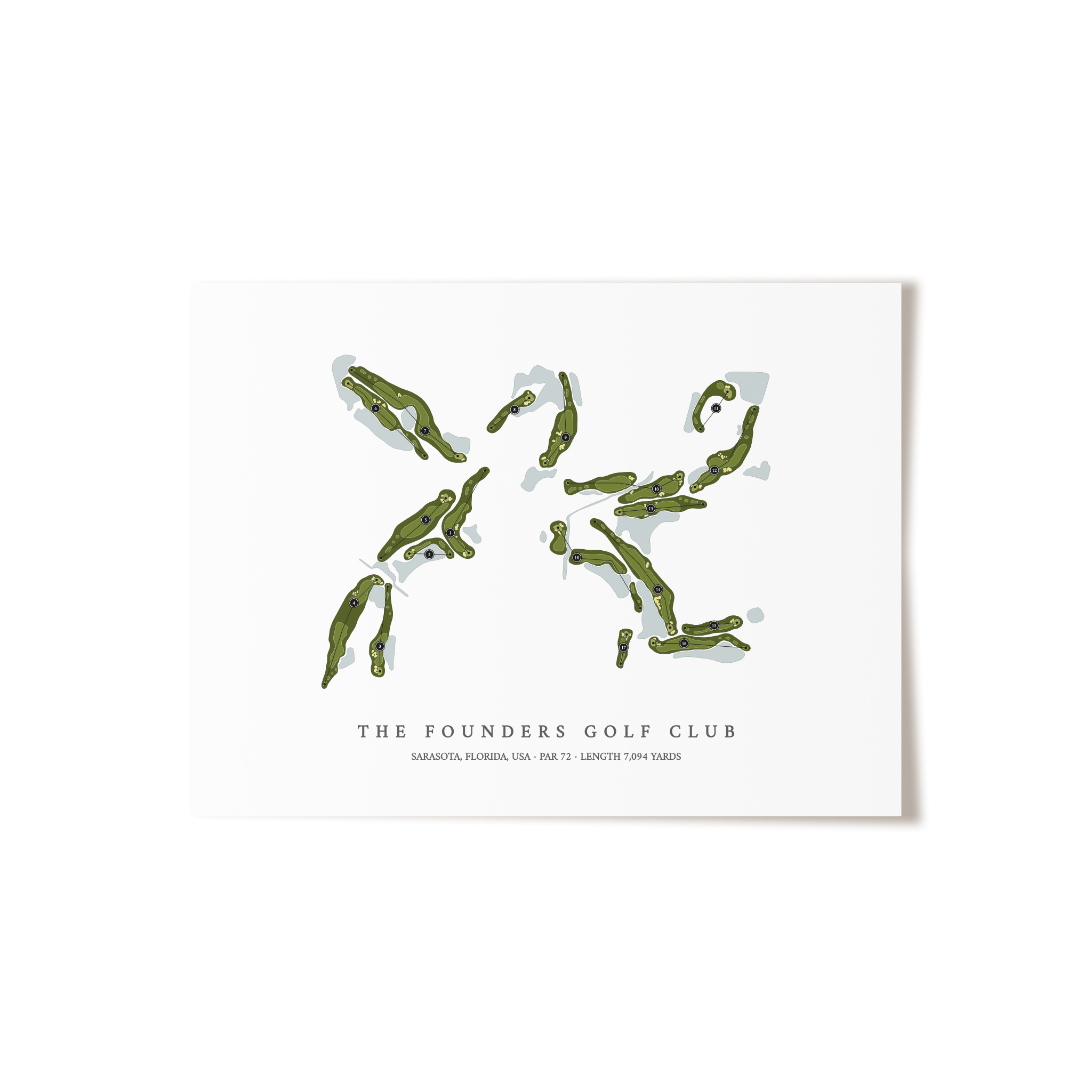 The Founders Golf Club | Golf Course Print | Unframed