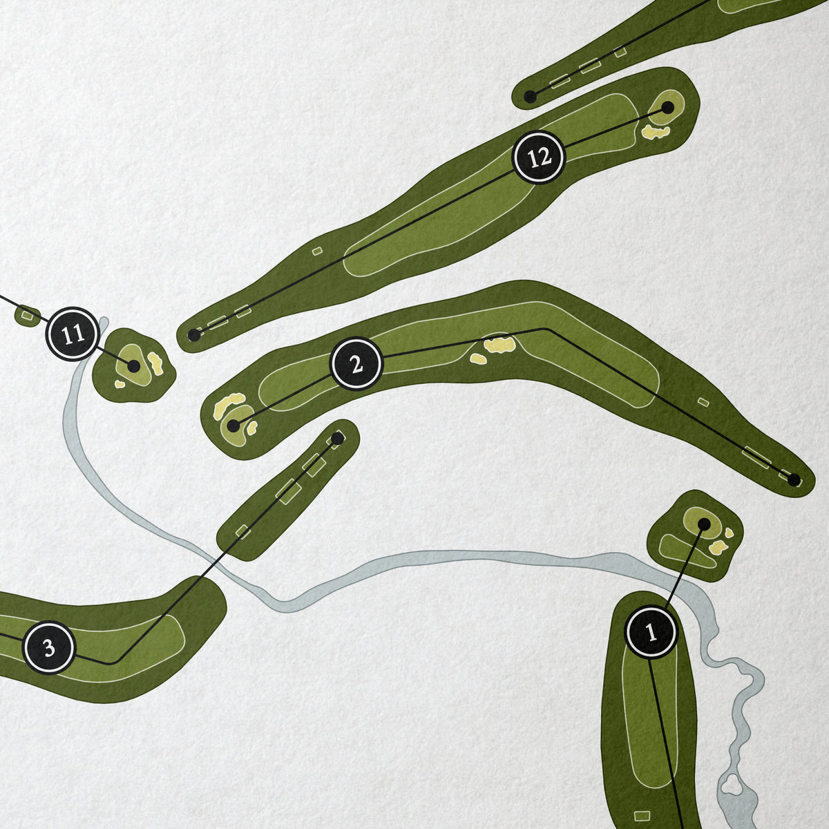 The Foundry Golf Club | Golf Course Map | Close Up