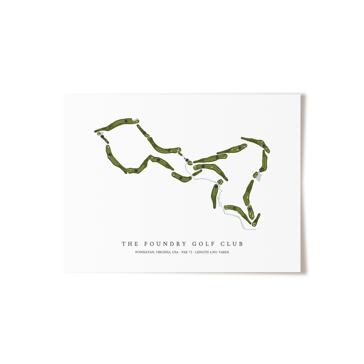 The Foundry Golf Club | Golf Course Map | Unframed