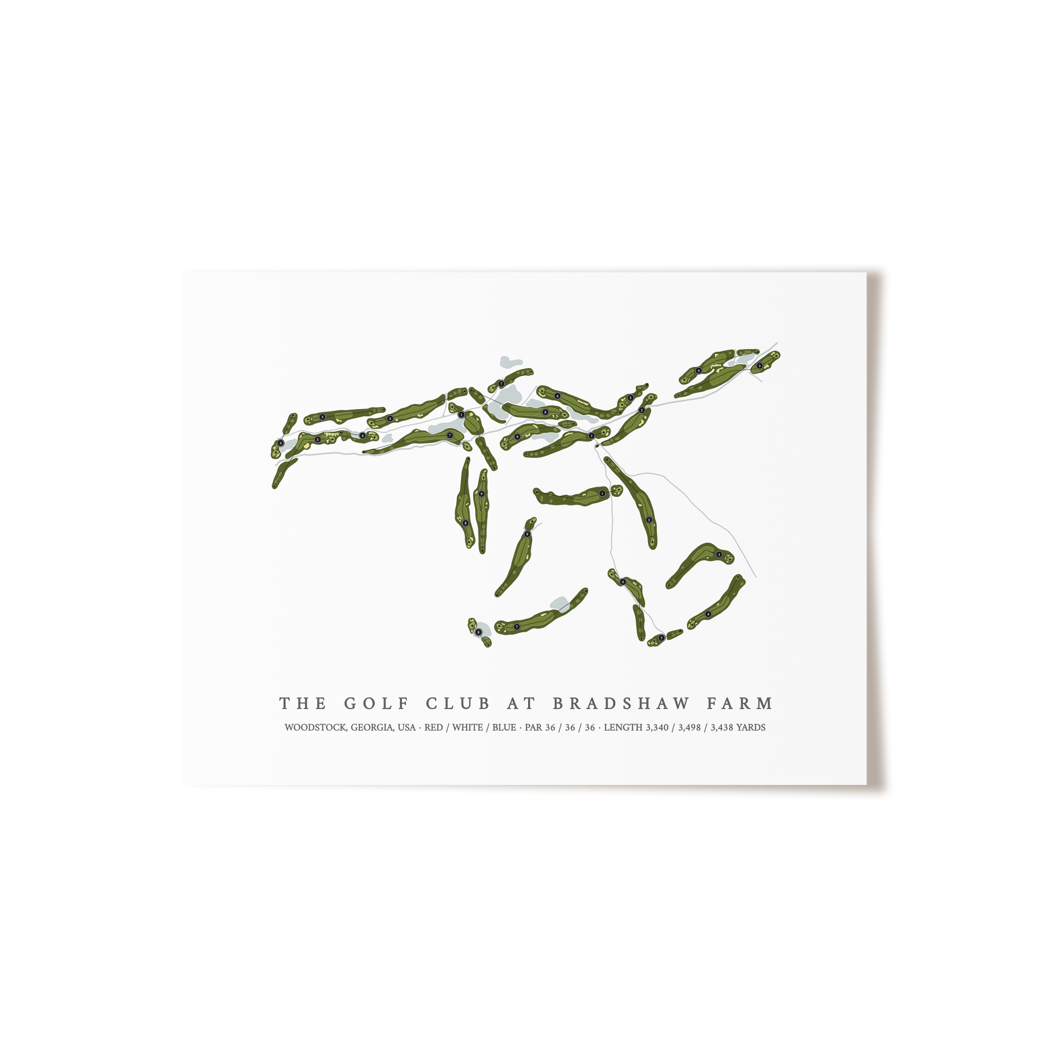 The Golf Club At Bradshaw Farm | Golf Course Print | Unframed