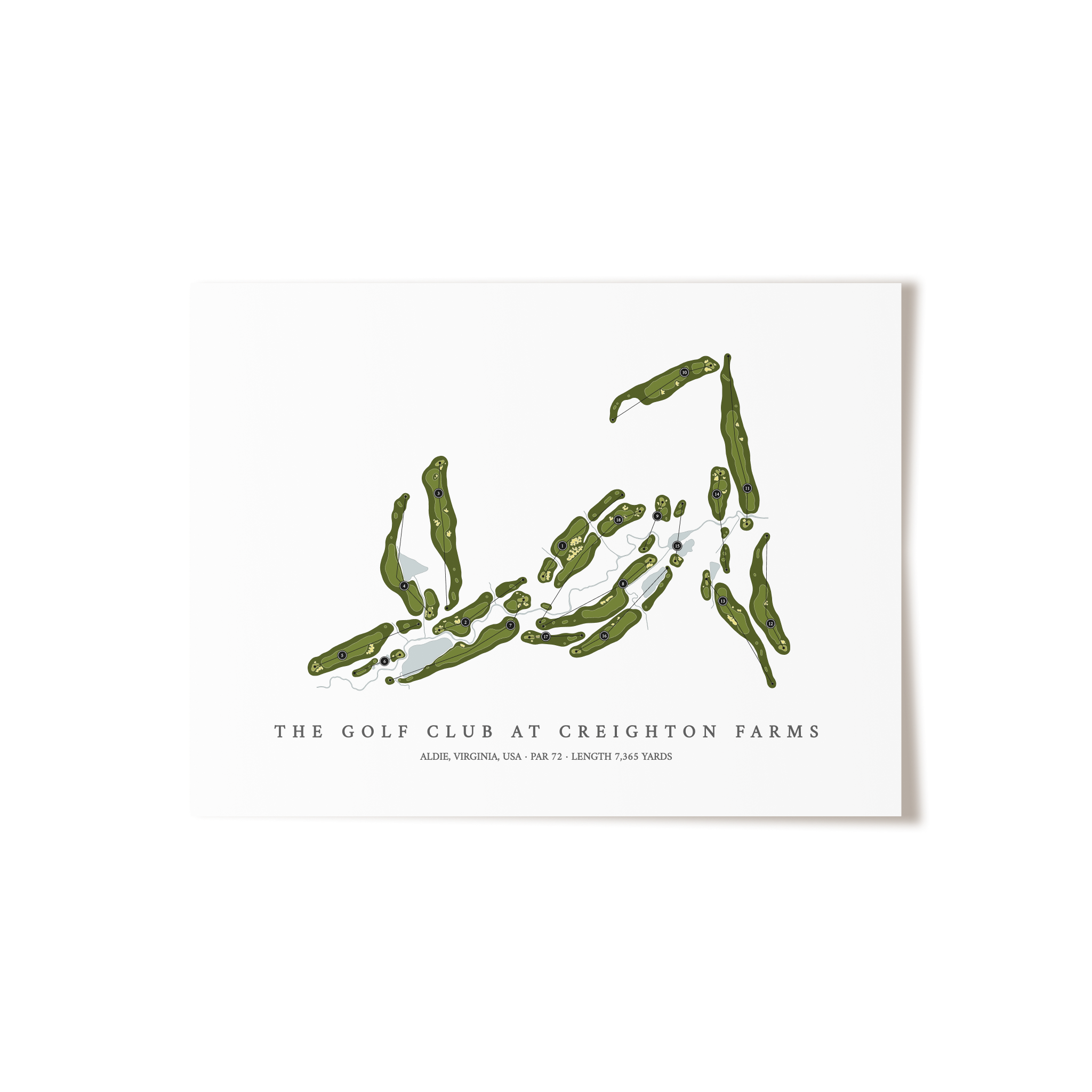 The Golf Club At Creighton Farms | Golf Course Map | Unframed