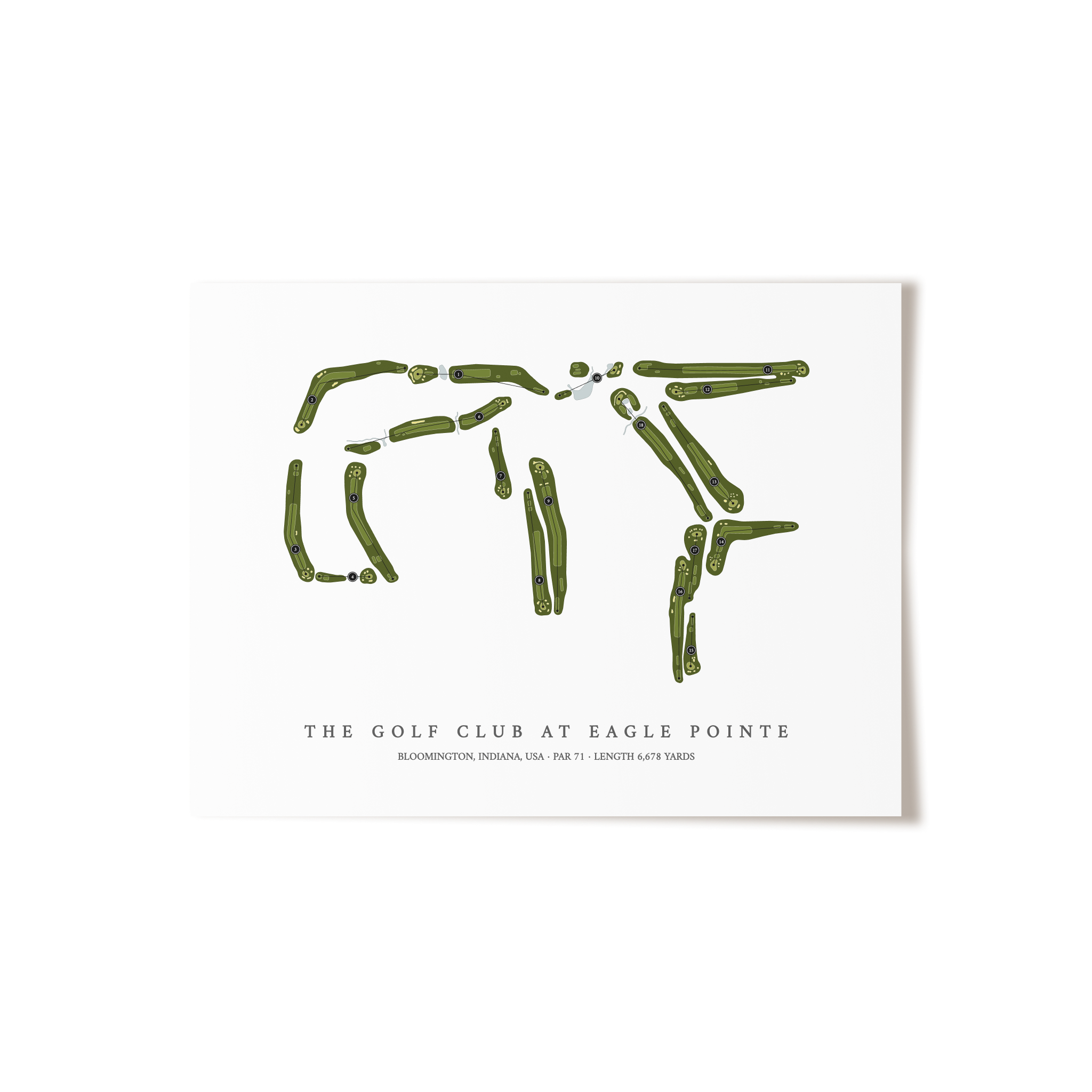 The Golf Club at Eagle Pointe | Golf Course Map | Unframed
