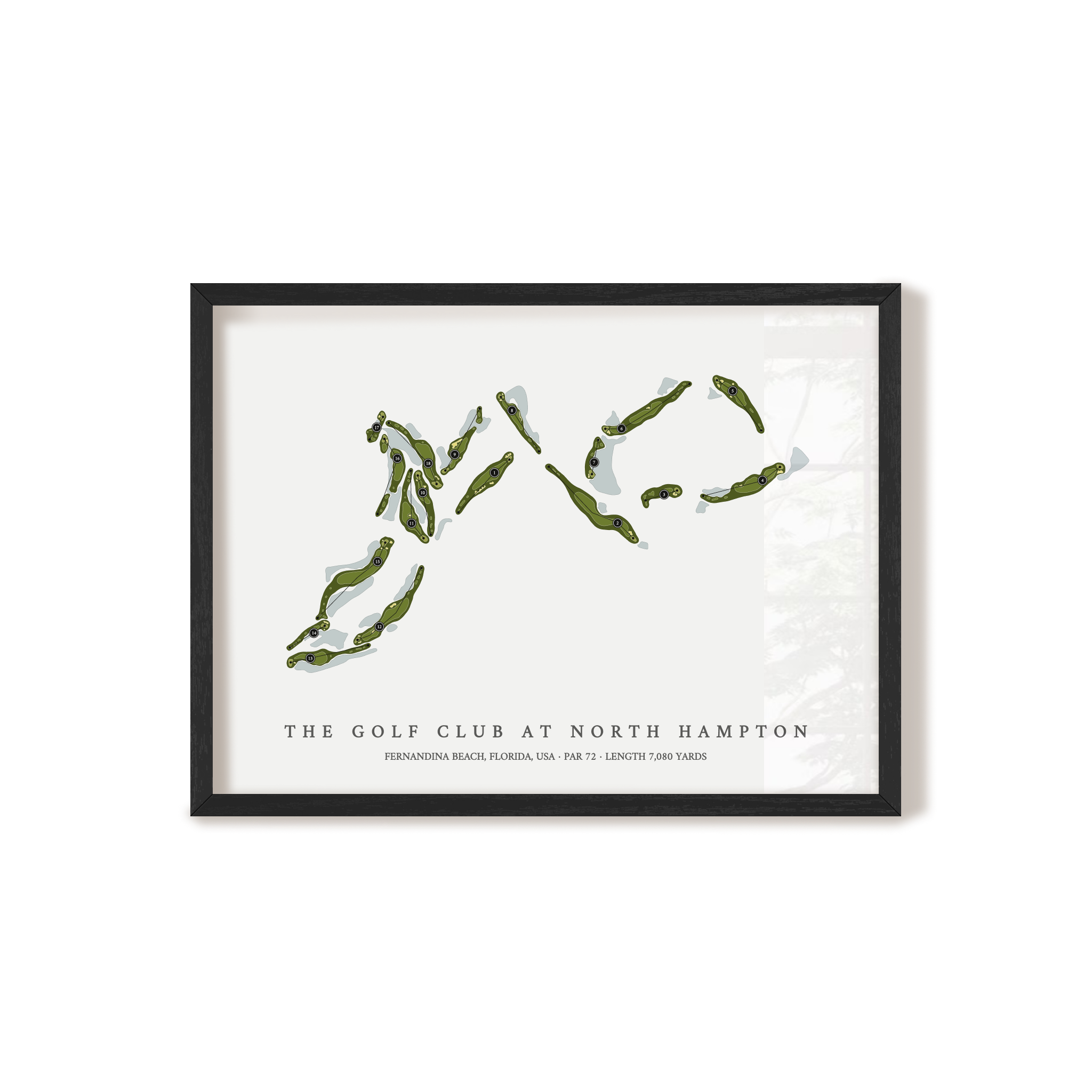 The Golf Club at North Hampton | Golf Course Map | Black Frame