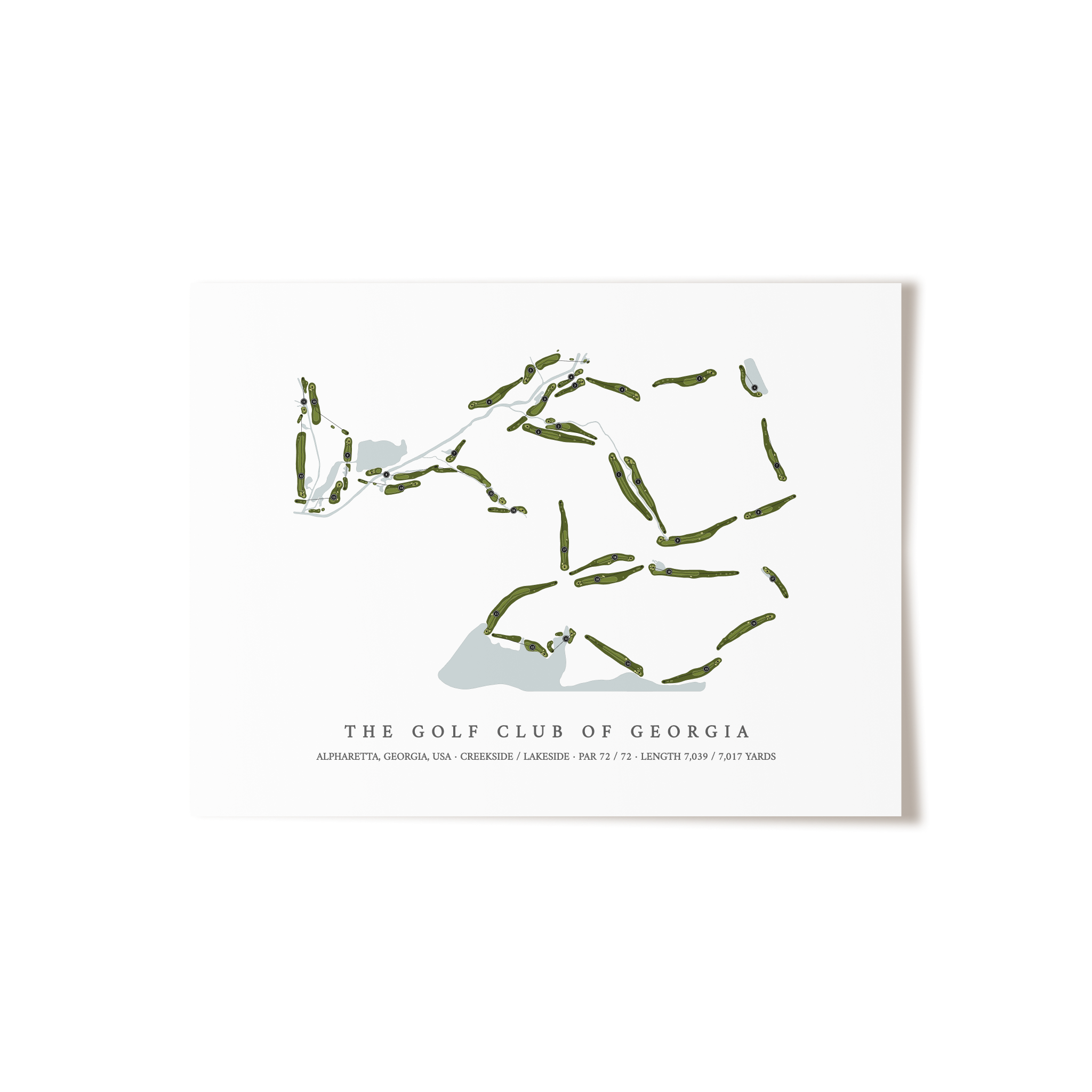 The Golf Club of Georgia | Golf Course Map | Unframed