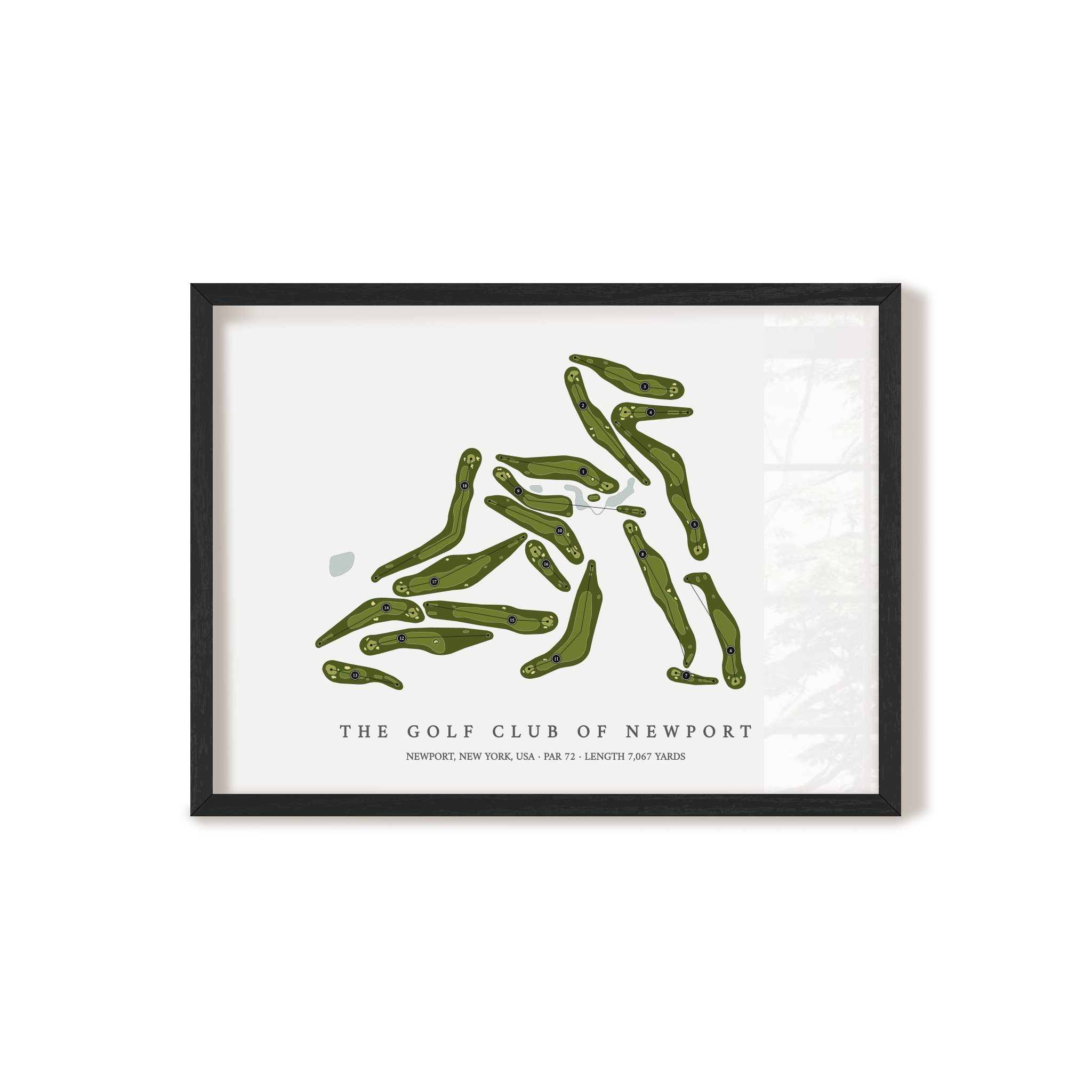The Golf Club of Newport | Golf Course Map | Black+Frame