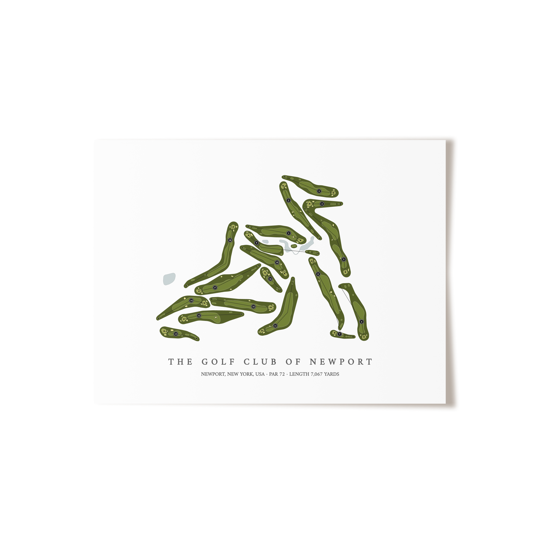 The Golf Club of Newport | Golf Course Map | Unframed