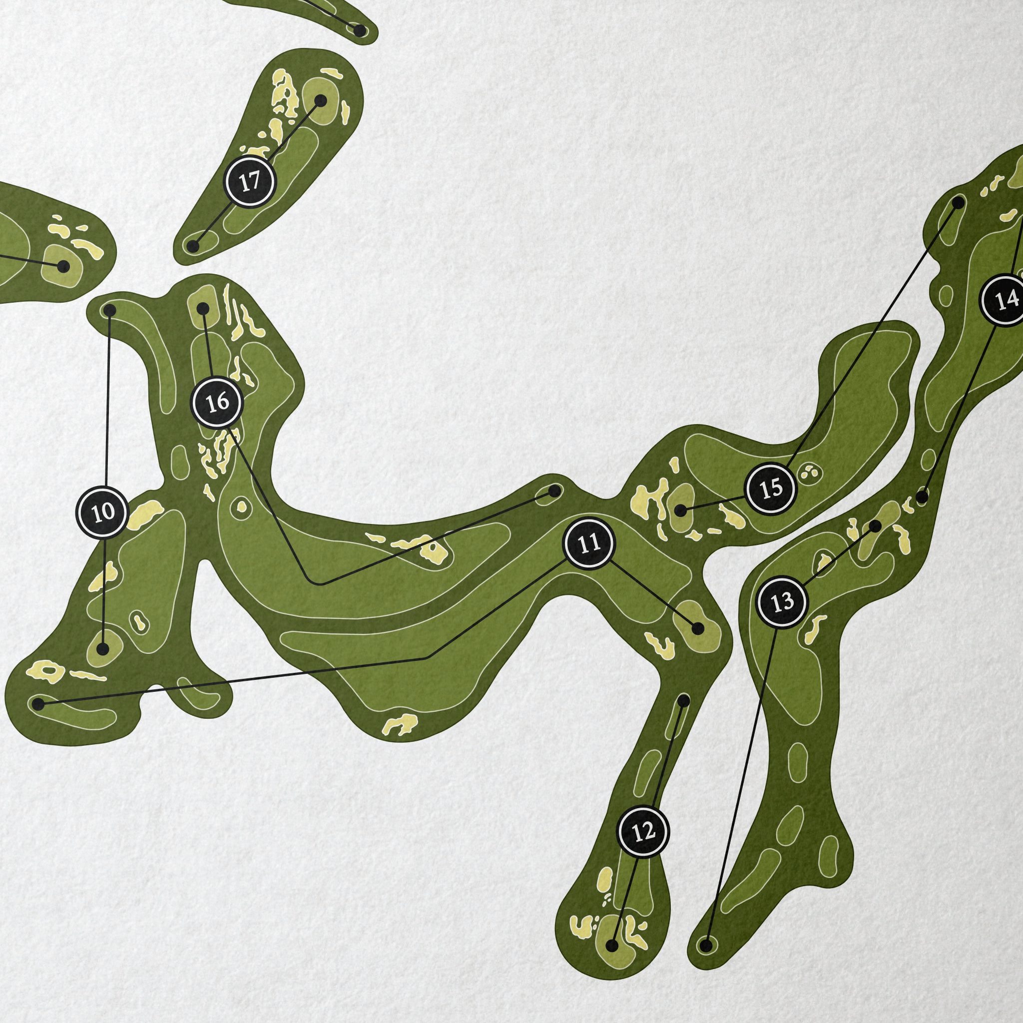 The Golf Club of Tennessee - Upper Course | Golf Course Map | Close Up