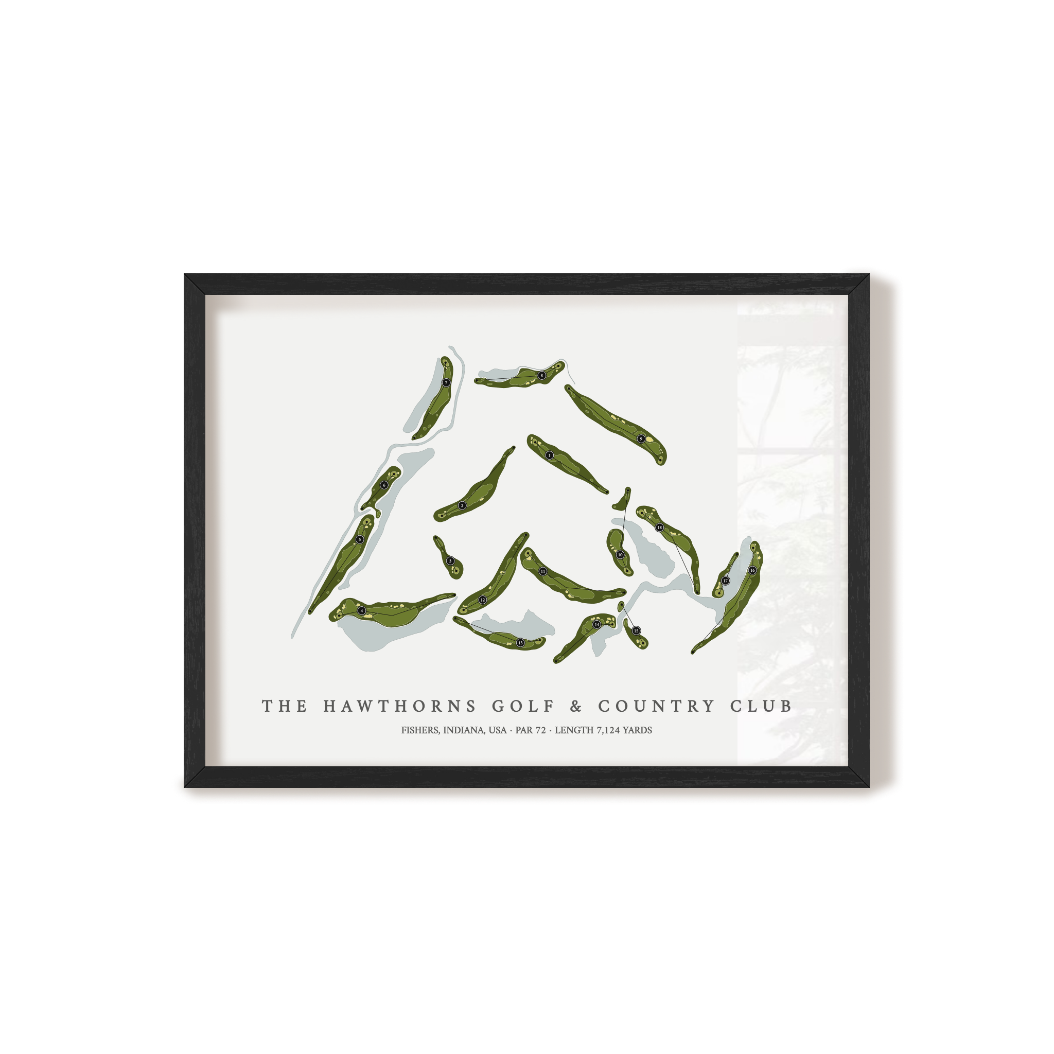 The Hawthorns Golf & Country Club | Golf Course Print | Black+Frame