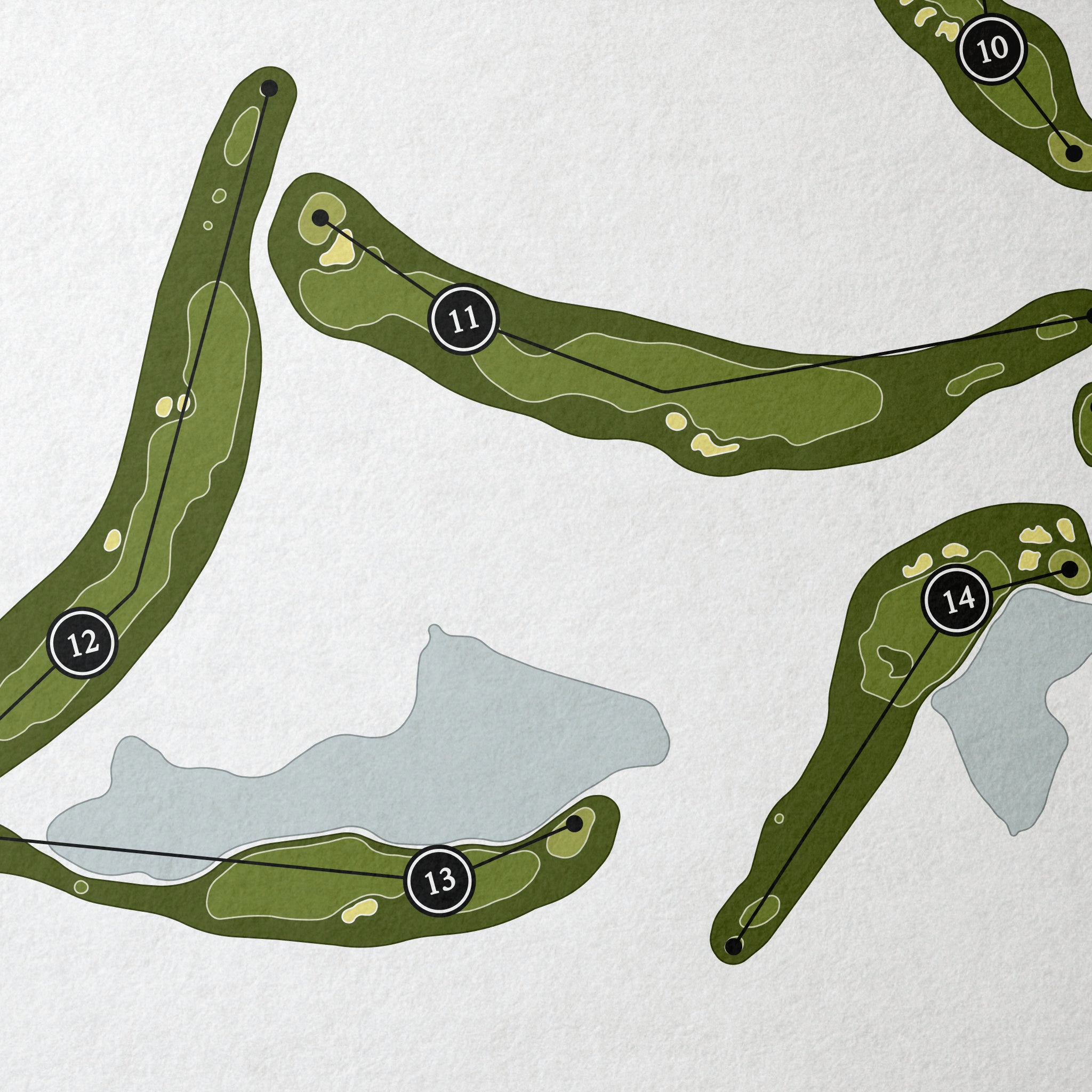 The Hawthorns Golf & Country Club | Golf Course Print | Close+Up
