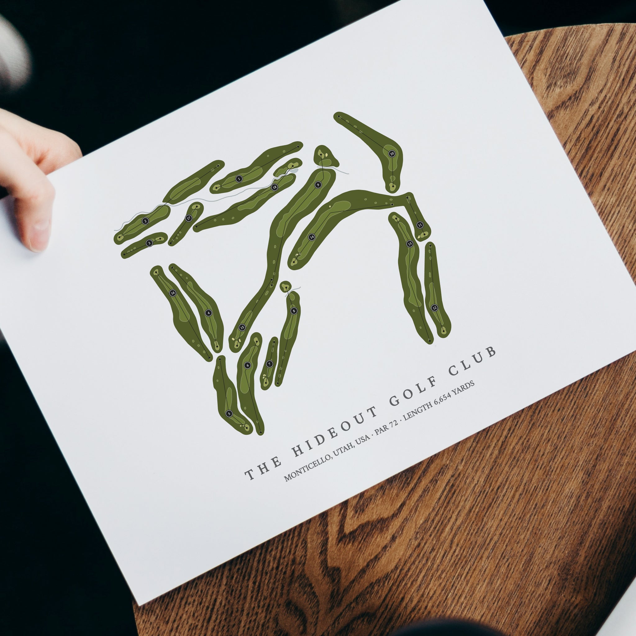 The Hideout Golf Club | Golf Course Map | With Laptop