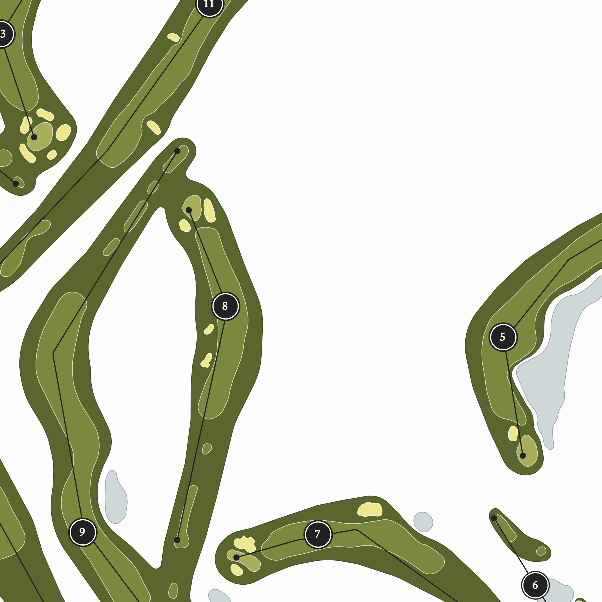 The Highlands - The Heather Course | Golf Course Map | Close Up