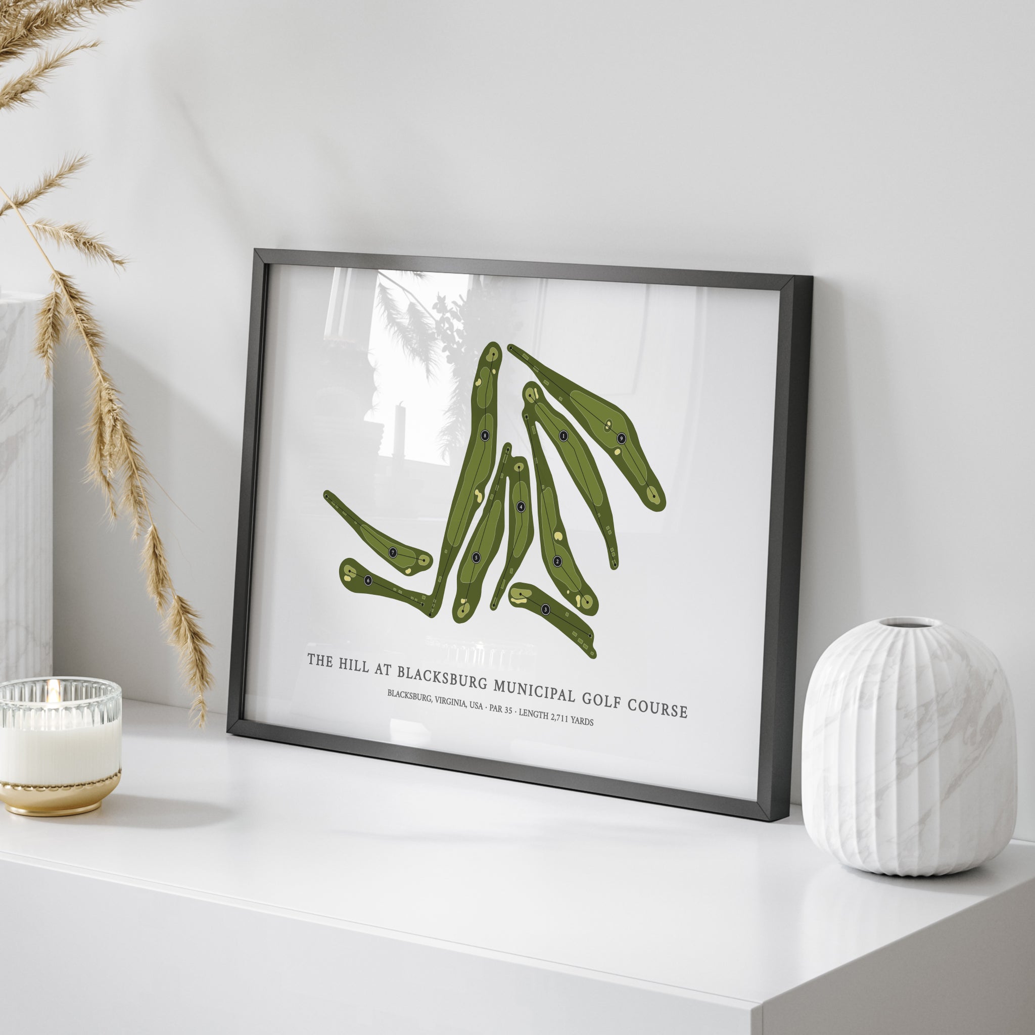 The Hill at Blacksburg Municipal Golf Course | Golf Course Print | On+Table