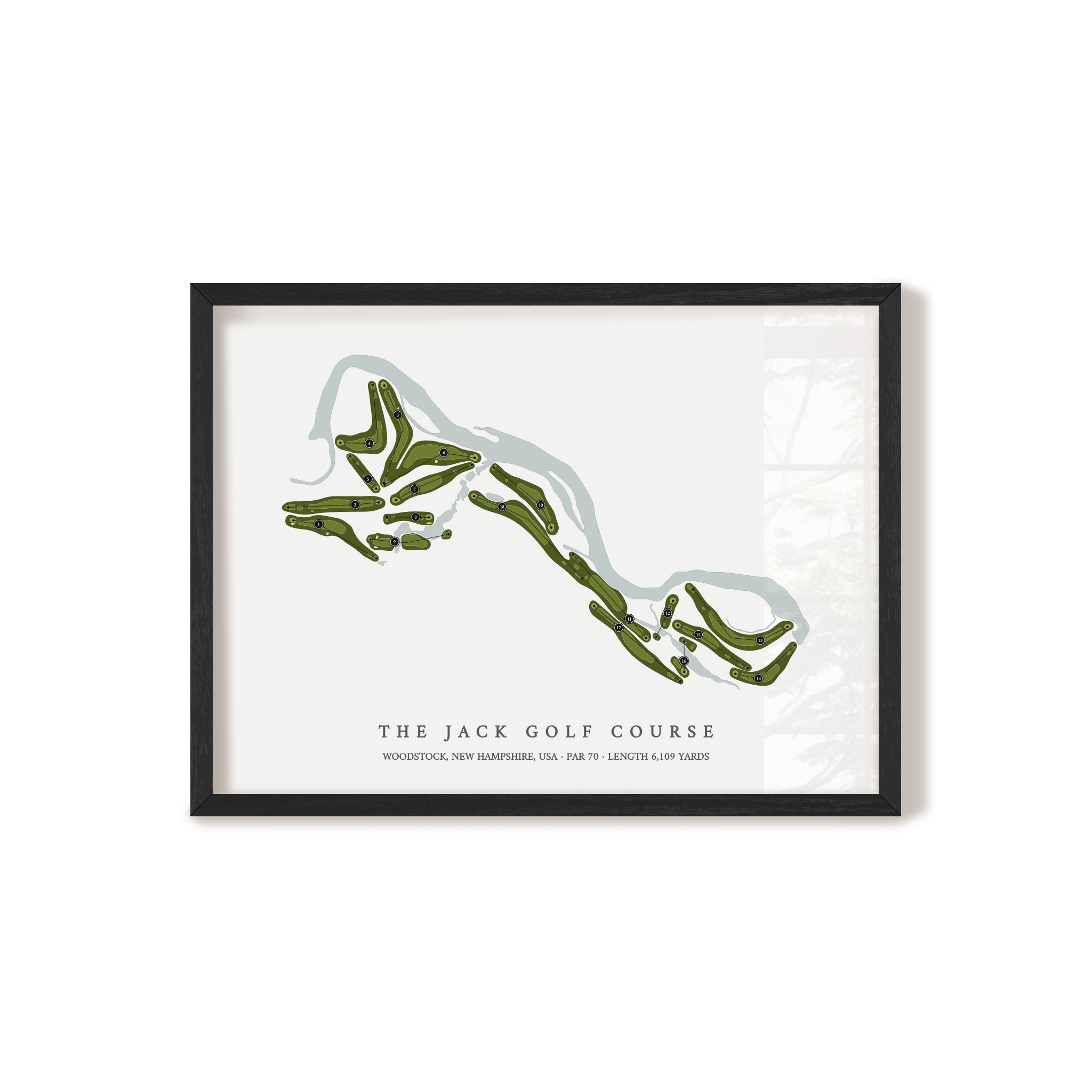 The Jack Golf Course | Golf Course Map | Black Frame
