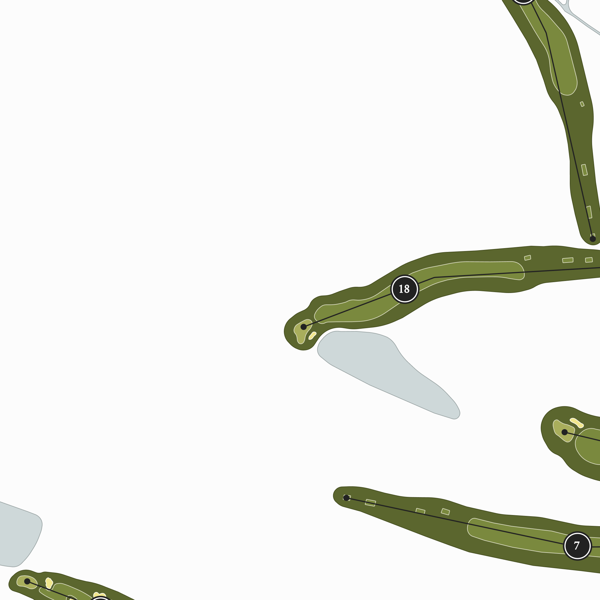 The Jayhawk Club | Golf Course Map | Close Up