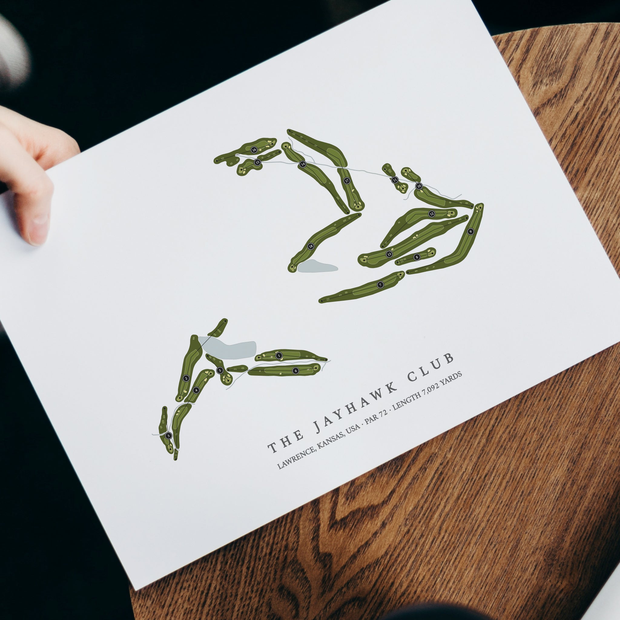 The Jayhawk Club | Golf Course Map | With Laptop